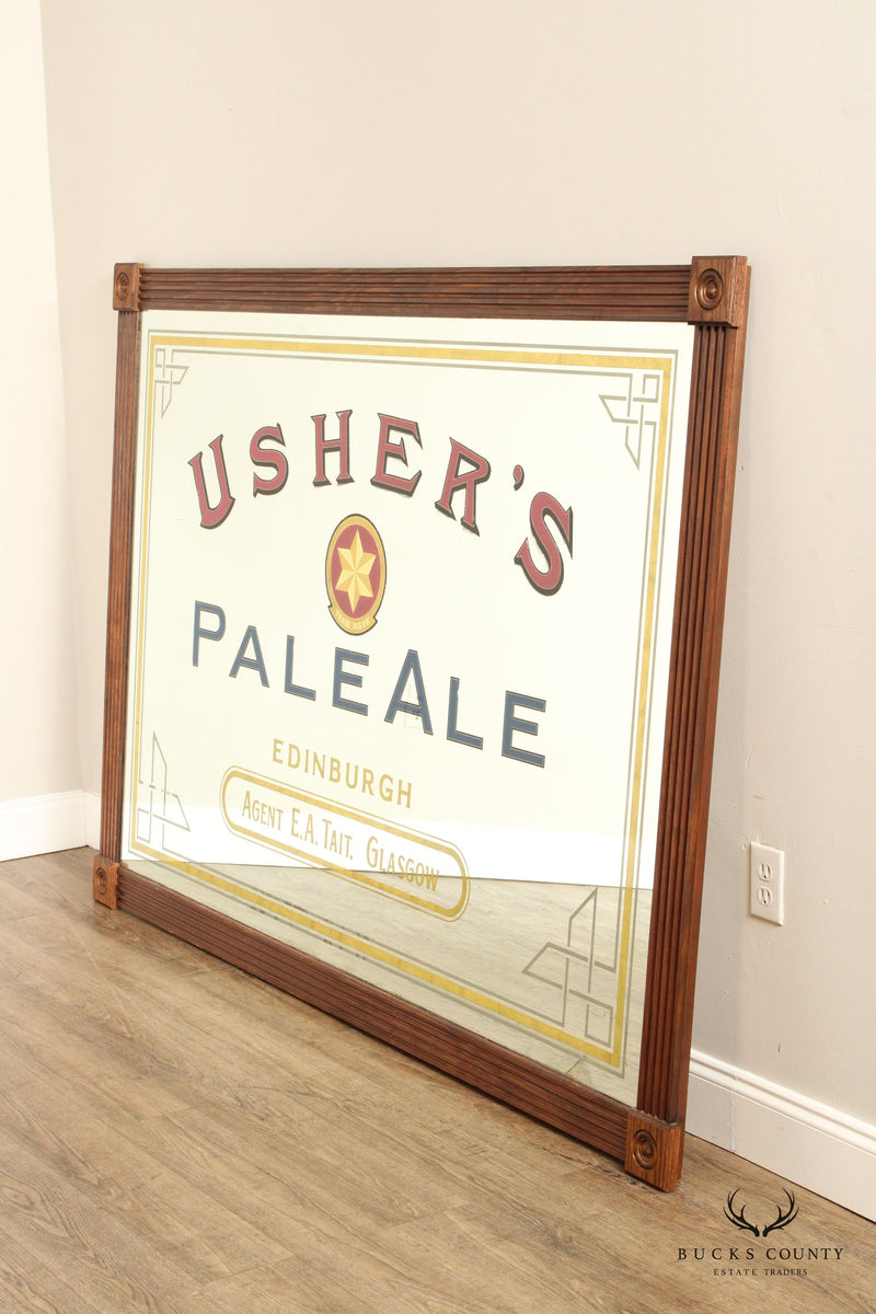 USHERS PALE ALE LARGE REVERSE PAINTED BAR MIRROR