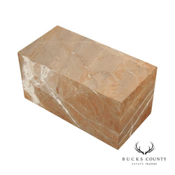 Contemporary Marble Block Coffee or Low Table