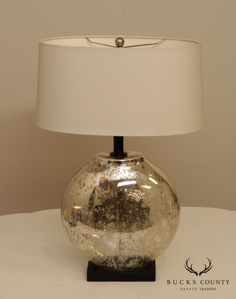 Modern Mercury Glass Lamp with Shade