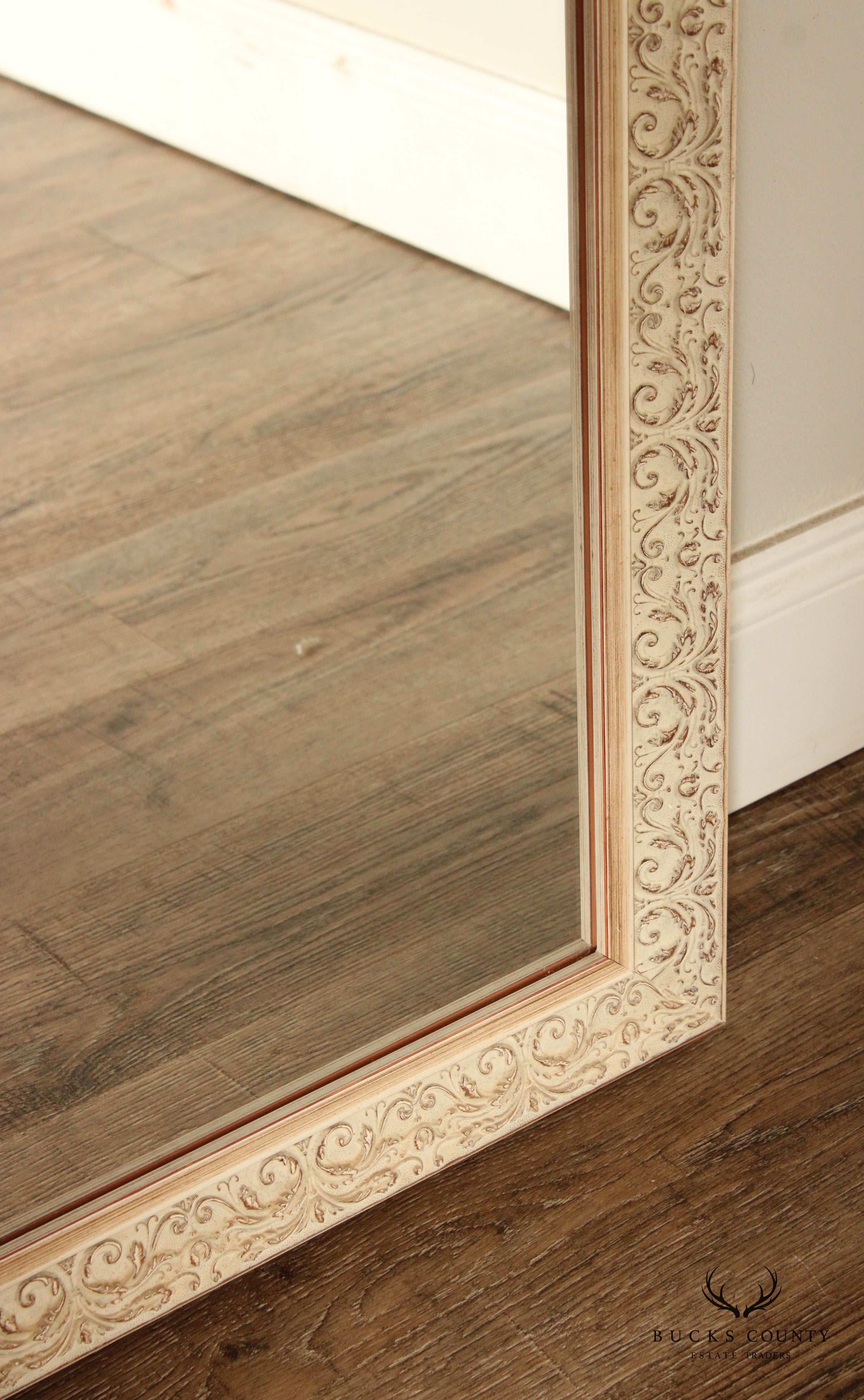 French Country Style Distress Painted Mantel or Full-Length Mirror