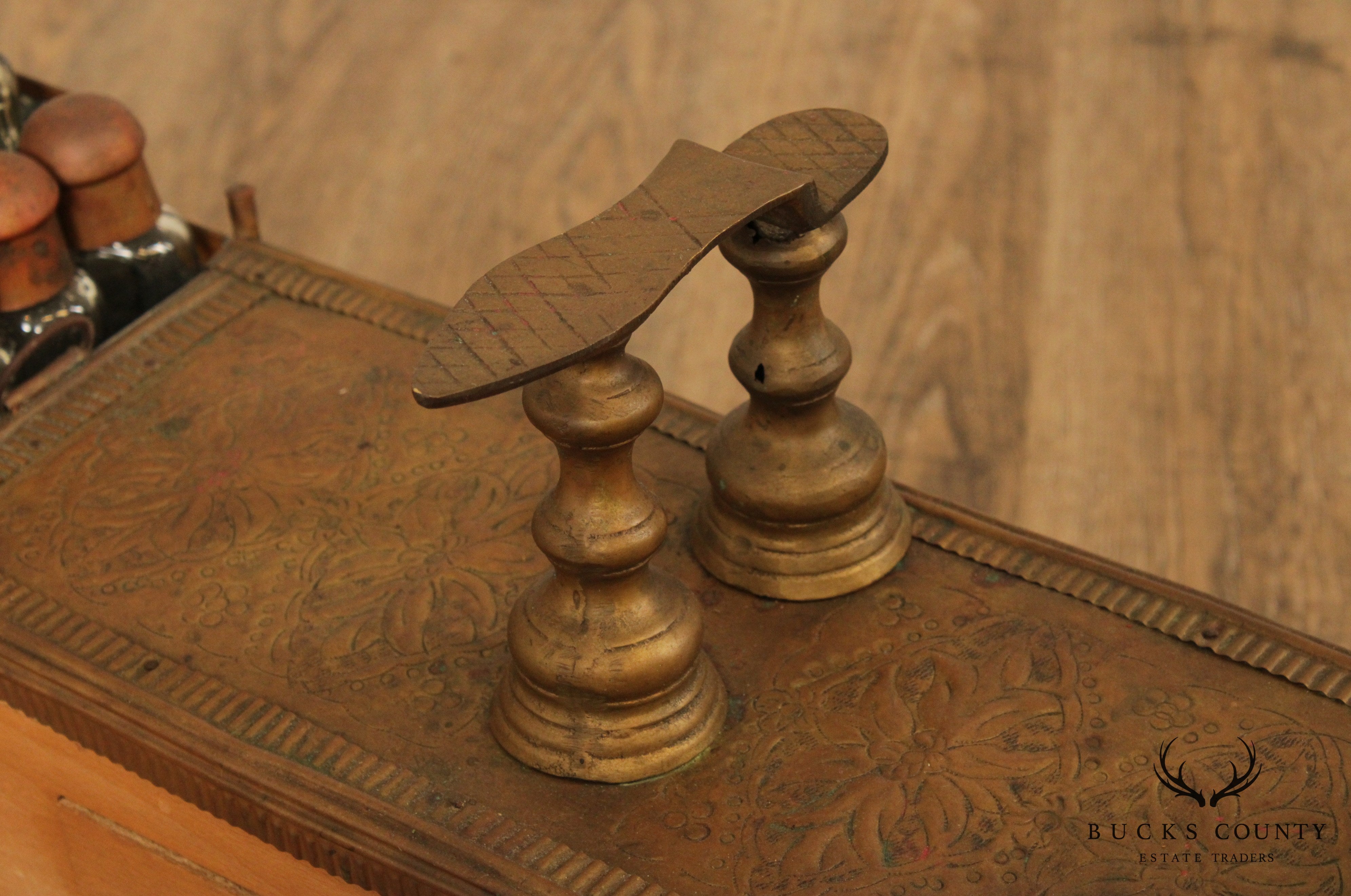 Antique Turkish Valet Shoe Shine Stand