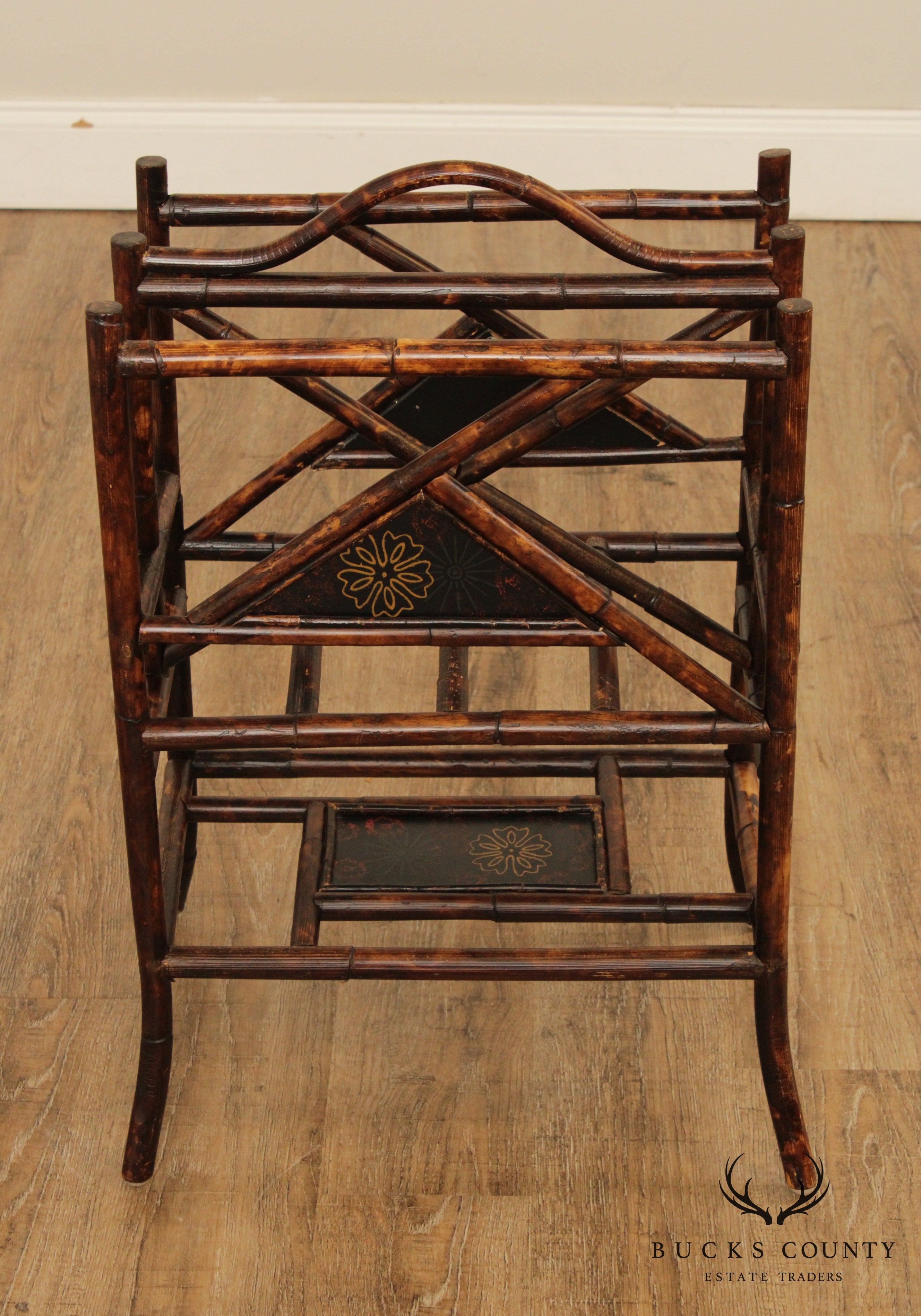 Vintage Bamboo Magazine Rack