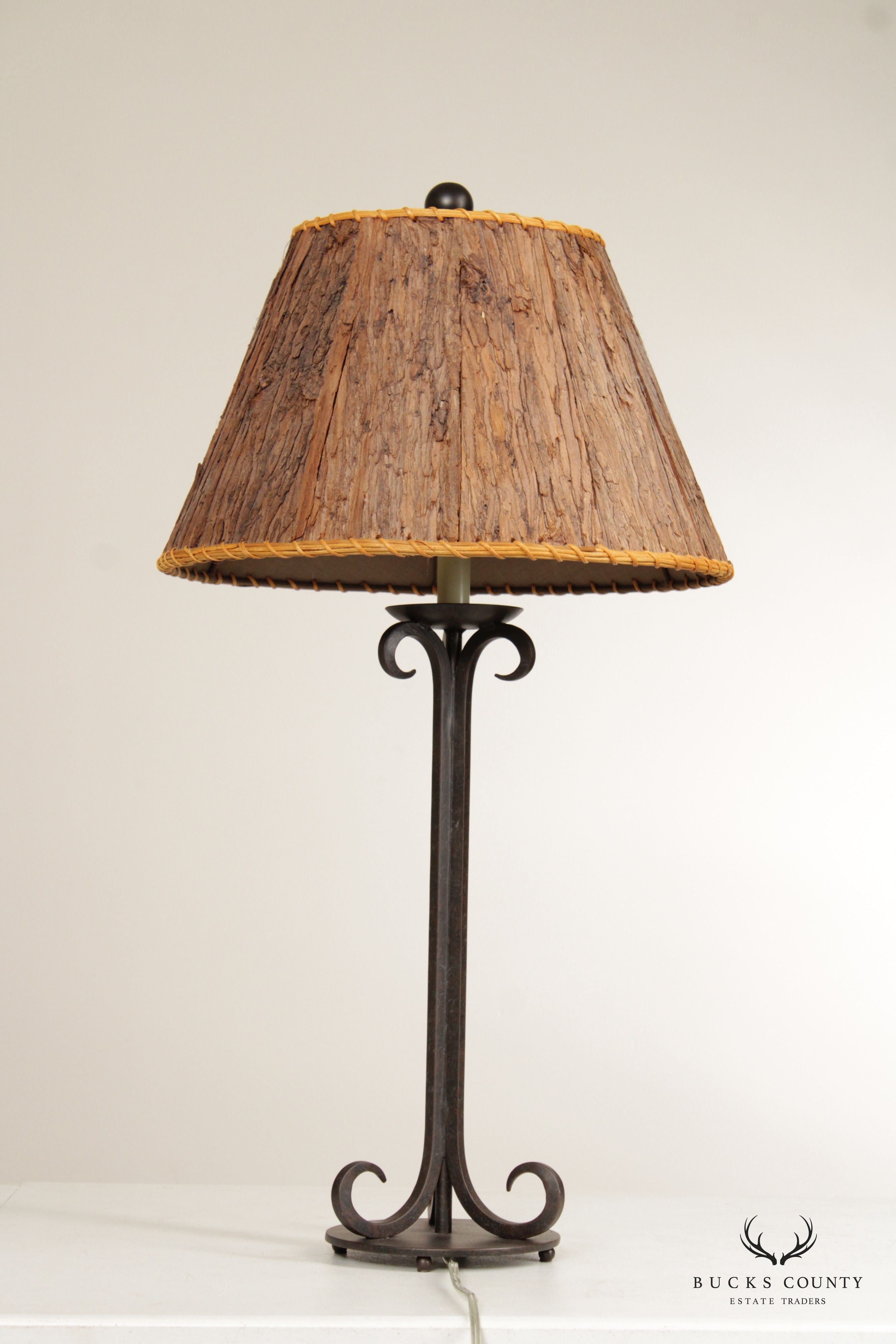 The Natural Light Rustic Style Wrought Iron Table Lamp