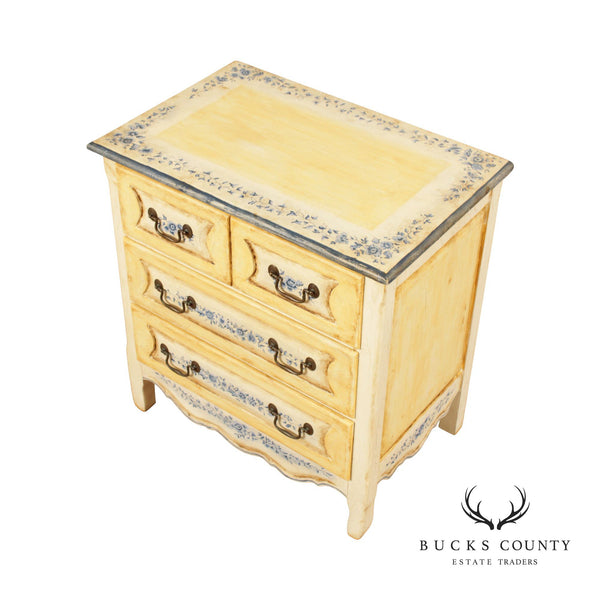 Habersham Plantation Country French Style Paint Decorated Chest of Drawers