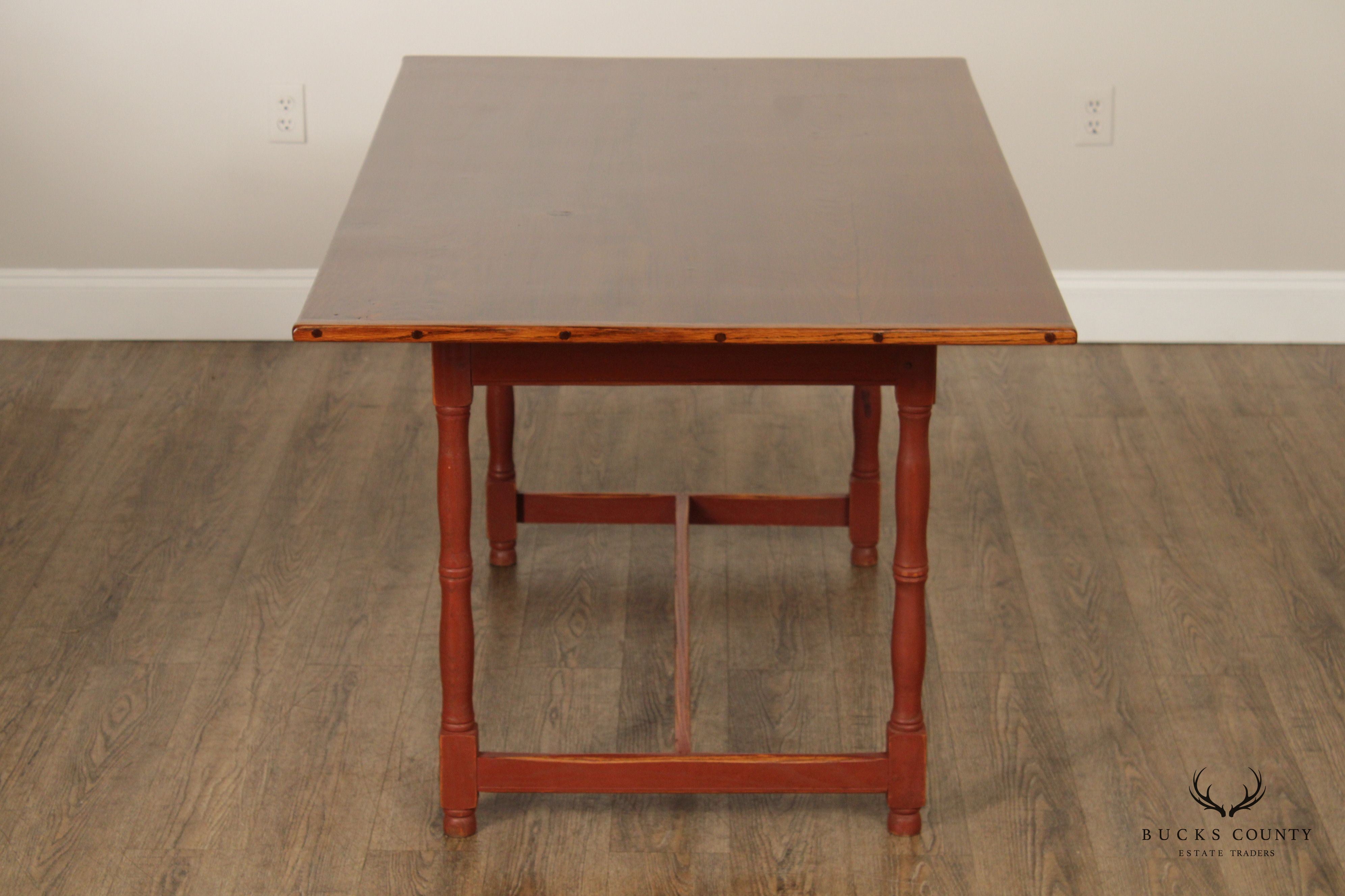 B. MacIntosh Farmhouse Style Painted Pine Dining Table