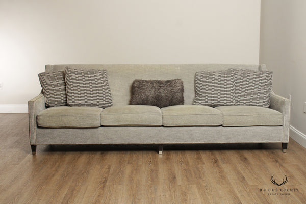 Bernhardt Palisades Modern Grey 108" Long Sofa