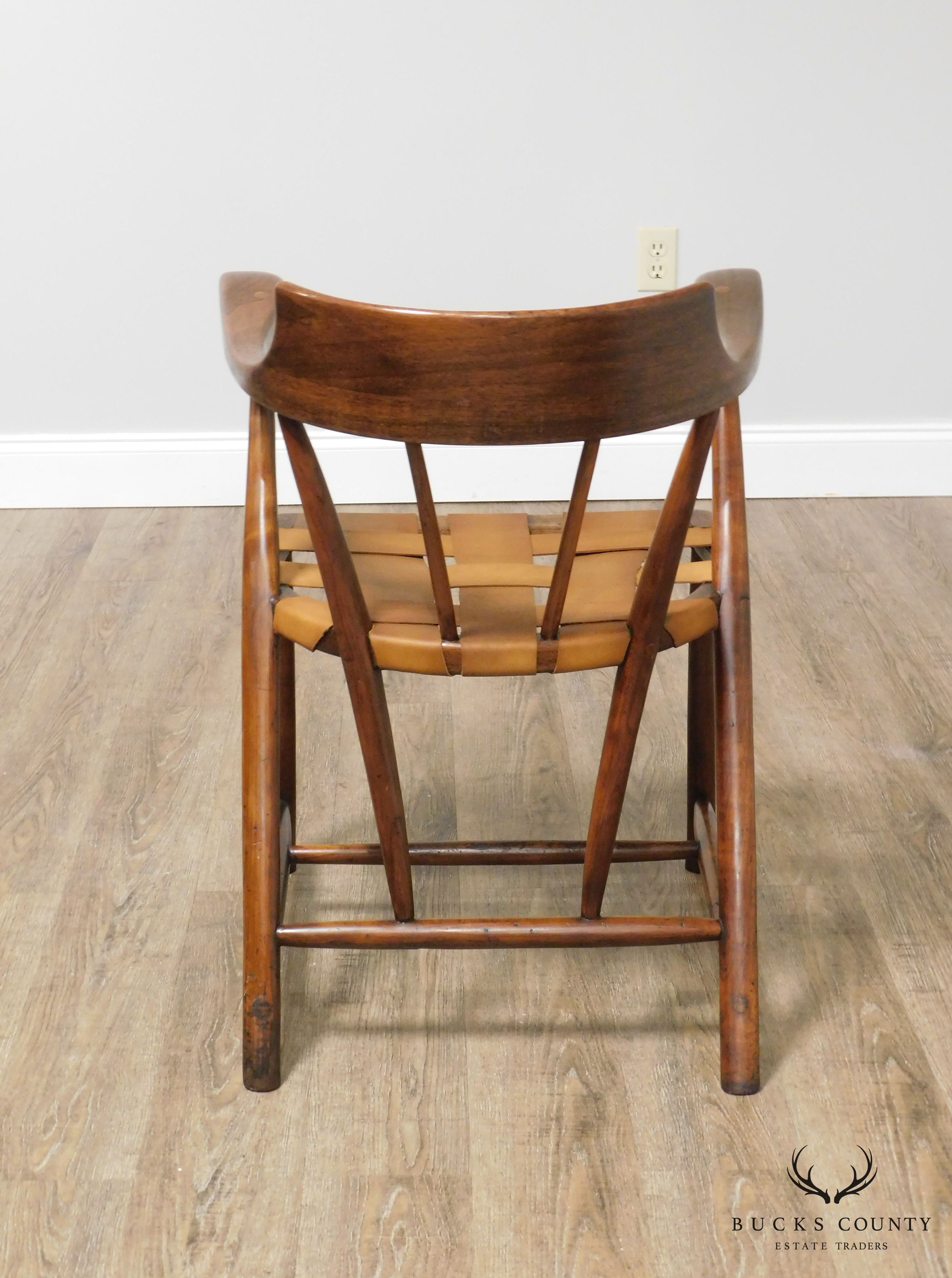 Wharton Esherick Sculpted Walnut Captain's Chair