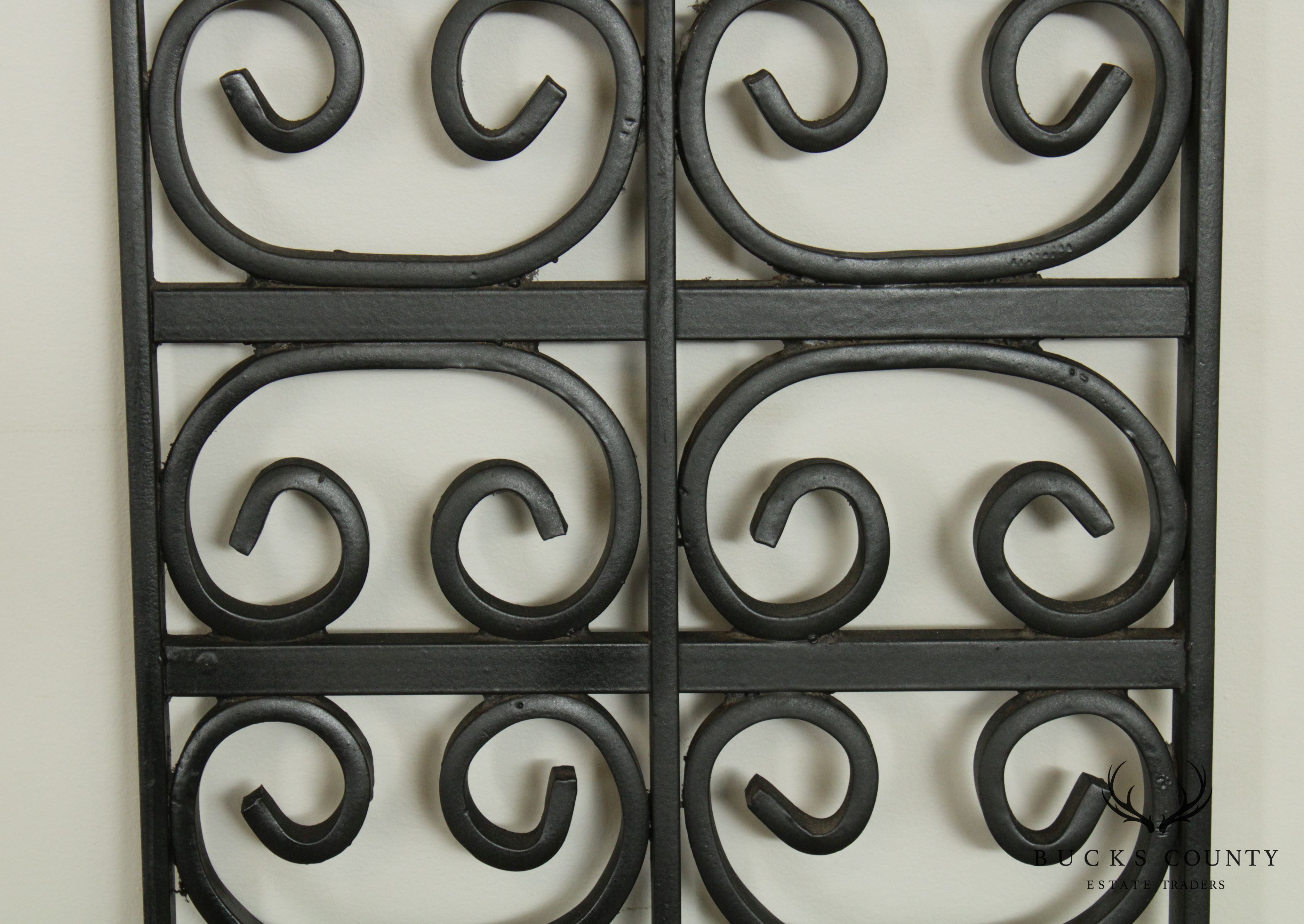 Vintage Custom Quality Wrought Iron Garden Trellis