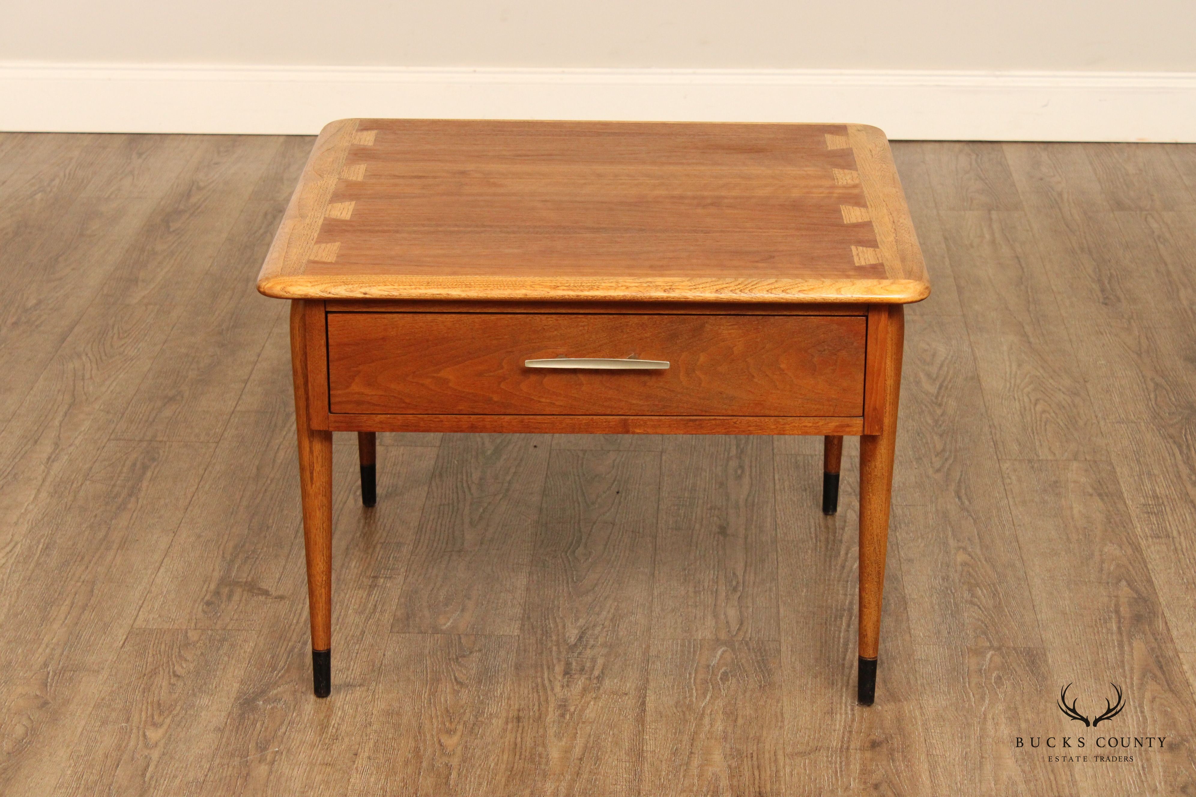 Lane Altavista Mid Century Modern One-Drawer Walnut Side Table