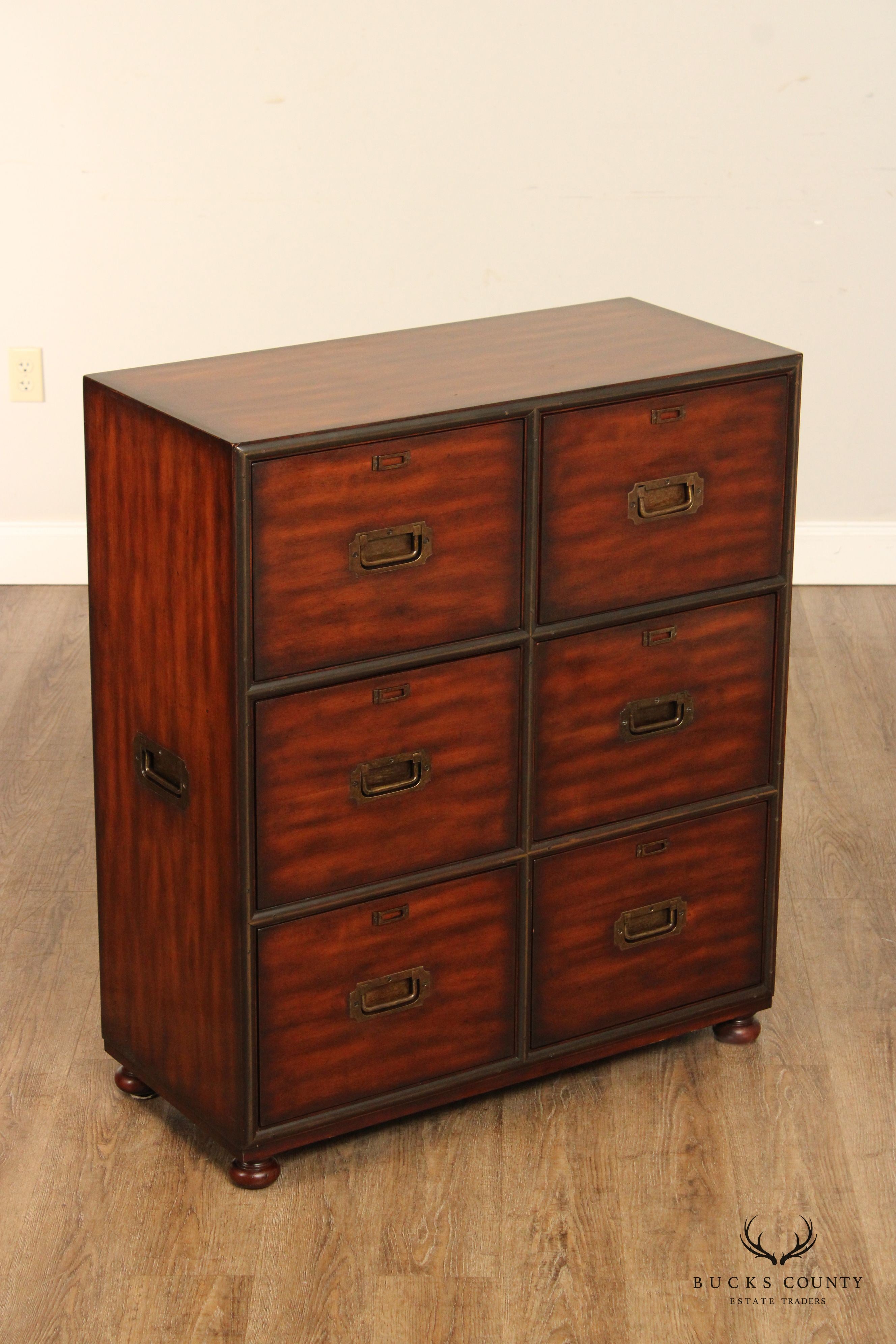 Theodore Alexander Campaign Style 'Subaltern's Chest' File Cabinet