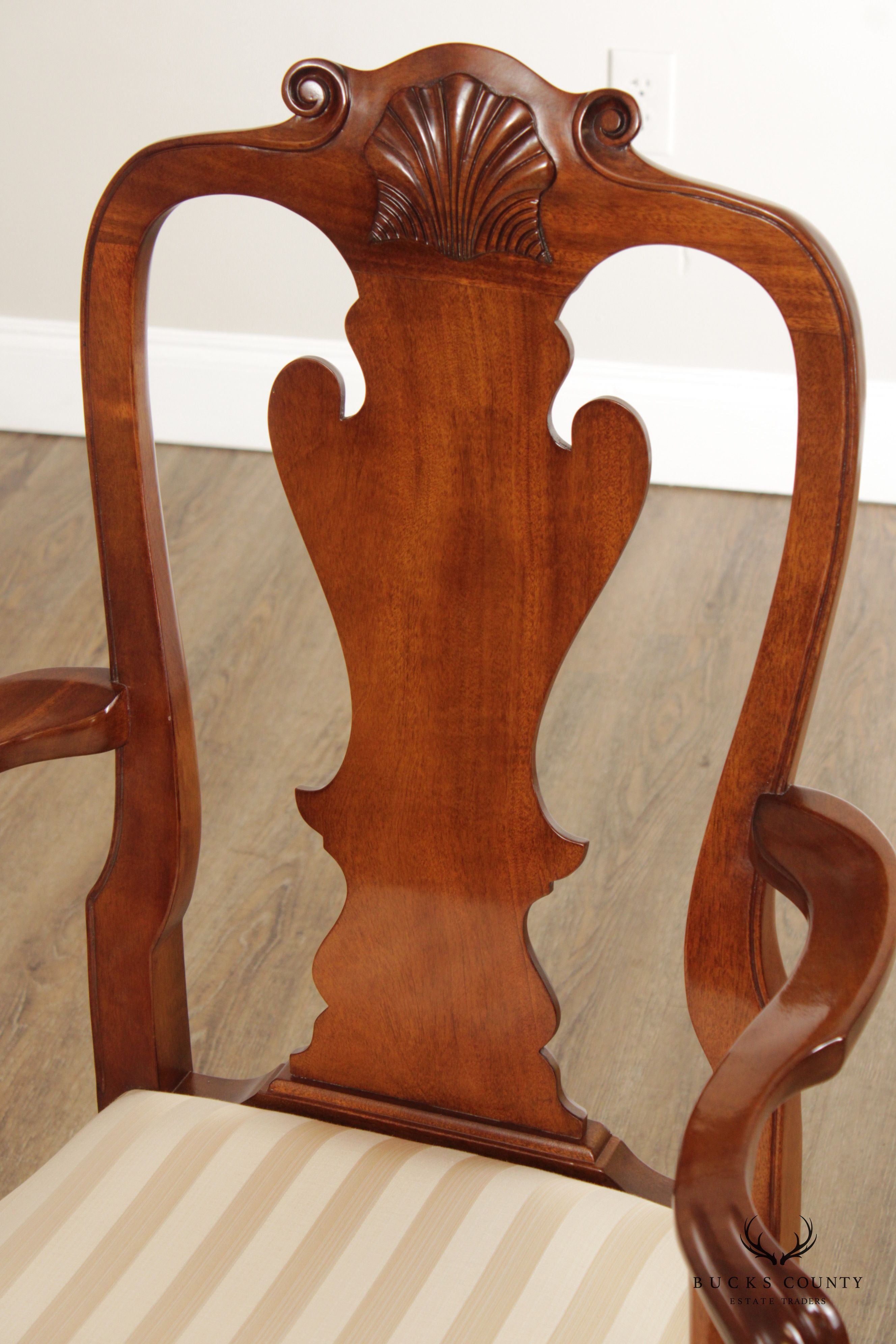 Stickley Queen Anne Style Set of Six Mahogany Dining Chairs