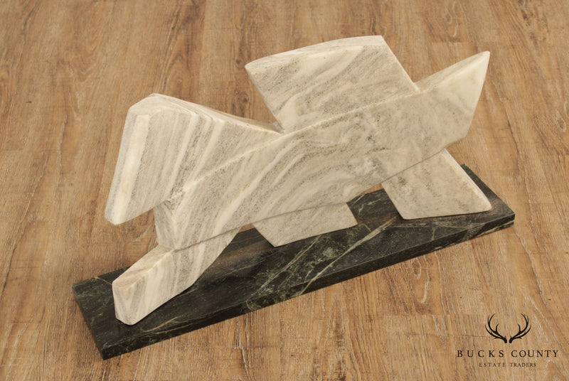 Richard H. Bailey Abstract Modernist Marble Sculpture
