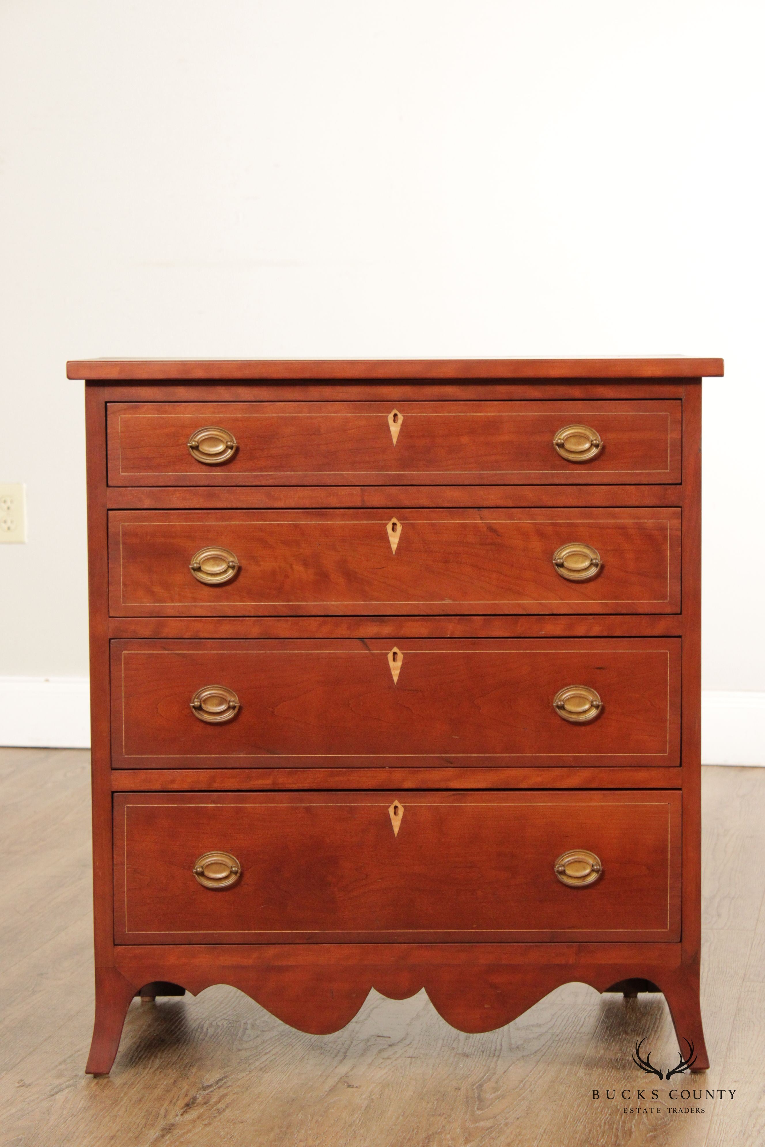 Federal Style Custom Quality Cherry Chest of Drawers