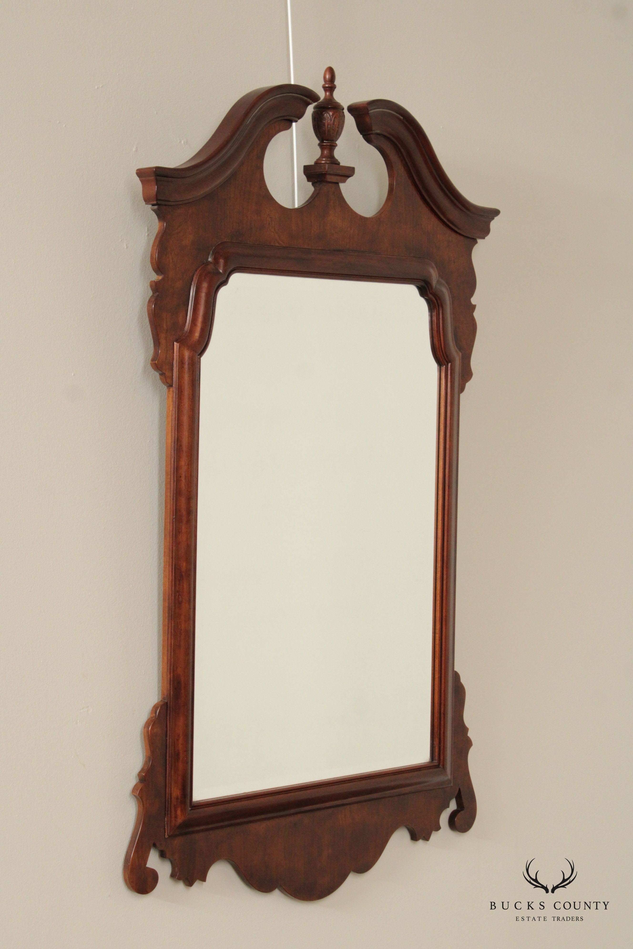 Henredon Chippendale Style Carved Cherry Wall Mirror