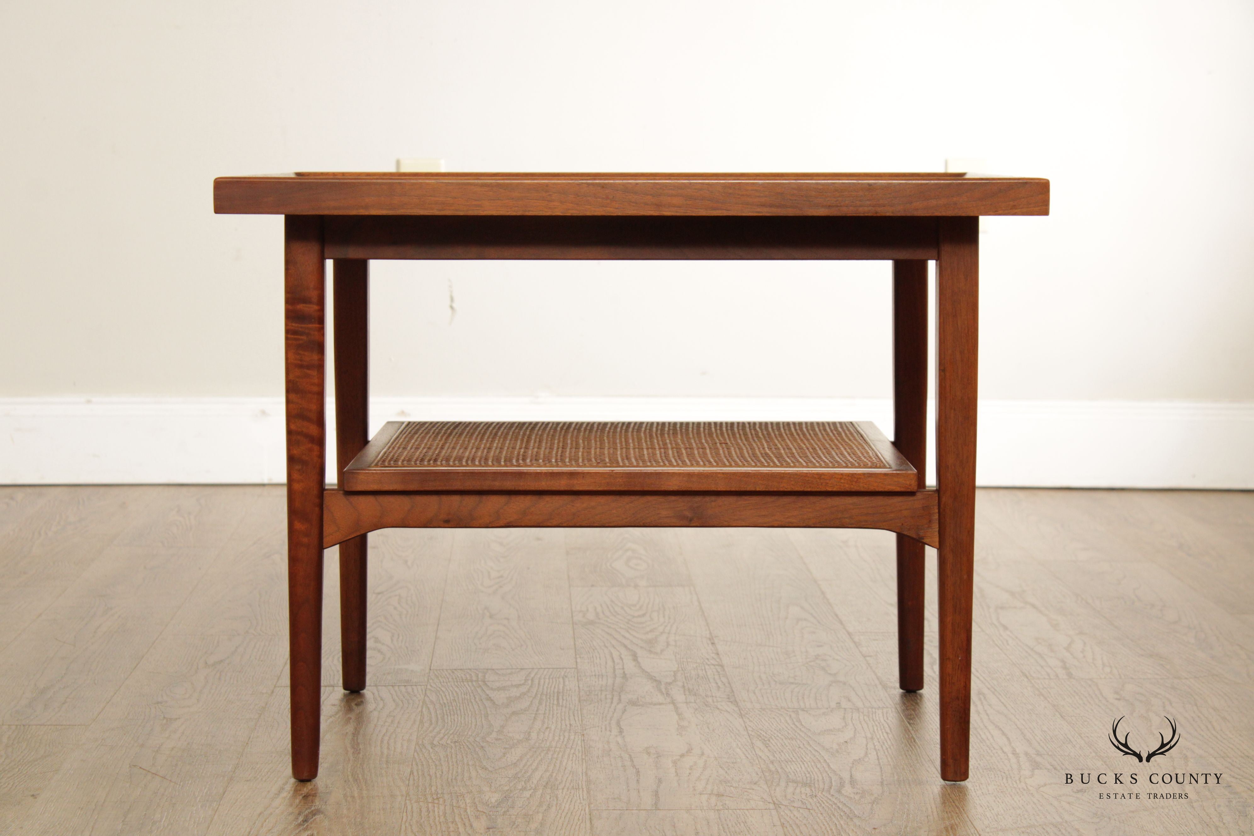 Kipp Stewart Drexel Declaration Midcentury Walnut Side Table