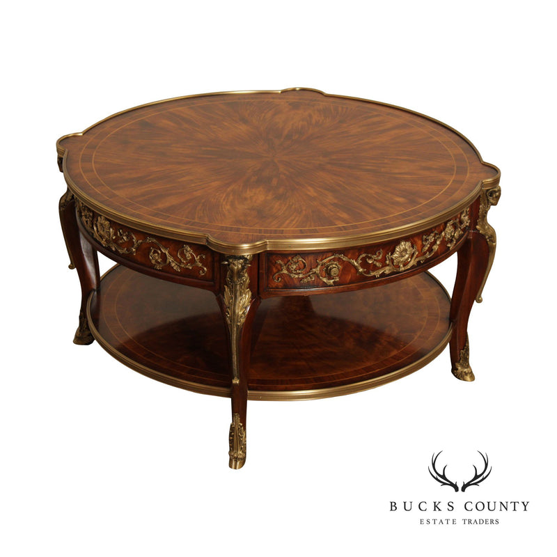 Theodore Alexander French Louis Xv Style Mahogany Capital Cocktail Table #5105 78