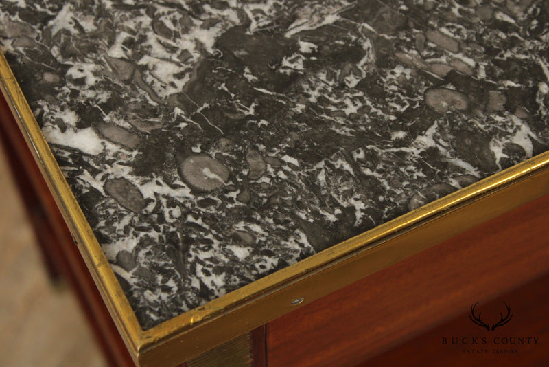 Edward Garratt Directoire Style Mahogany Marble Top Side Table