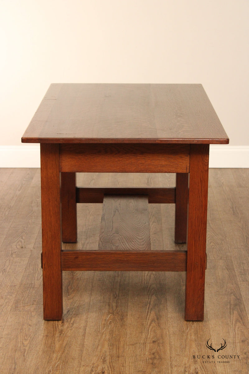 Limbert Mission Oak Library Table or Writing Desk