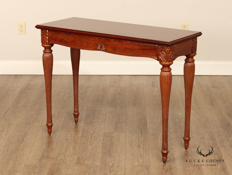 French Neoclassical Style Cherry Console Table