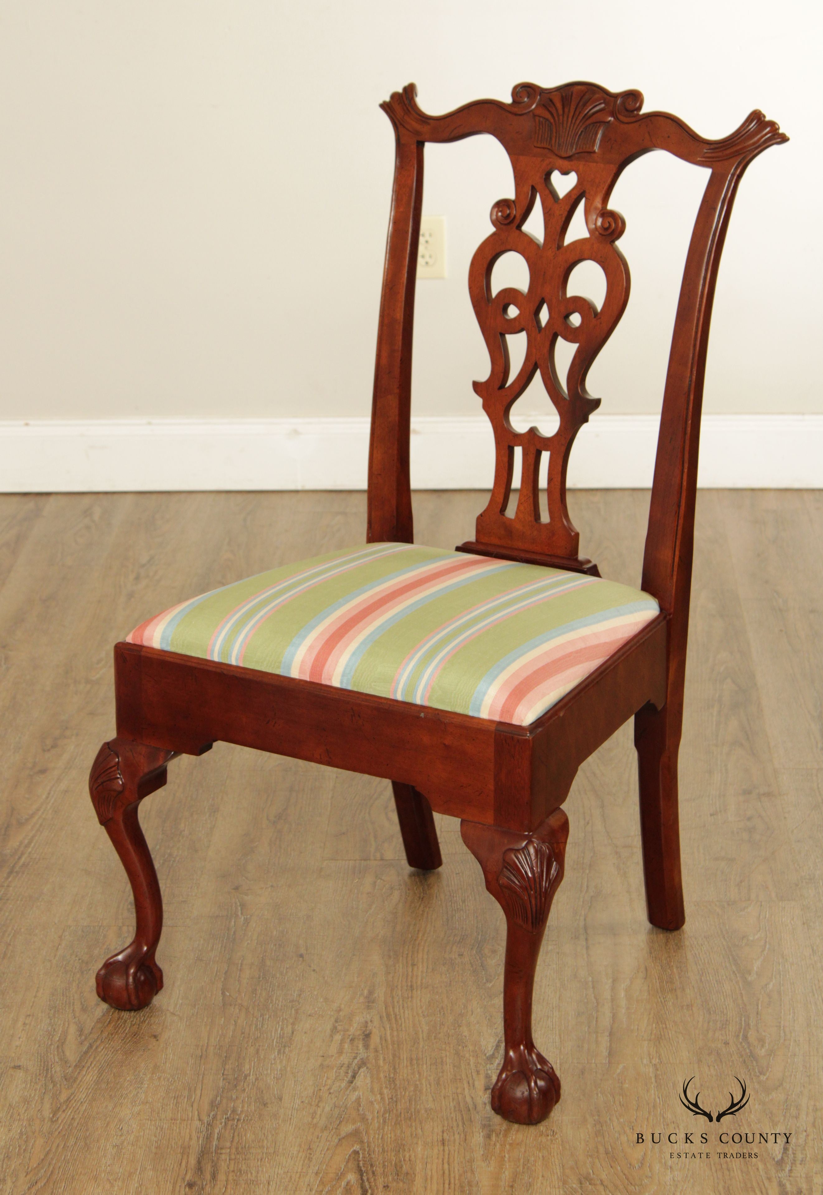 Chippendale Style Mahogany Ball and Claw Side Dining Chair