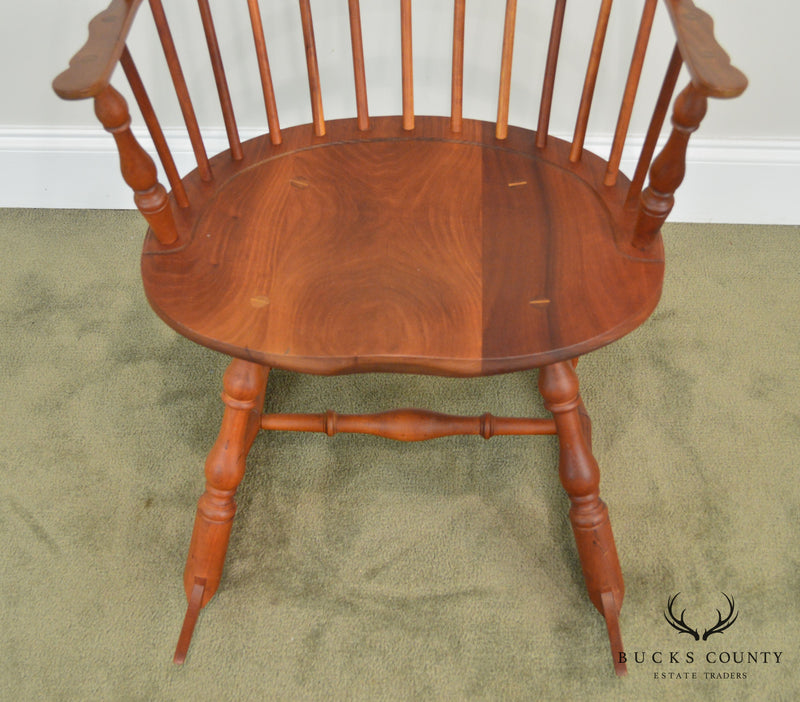 Martin's Chair Shop Inc. bench Made Solid Cherry Sackback Pair of Windsor Chairs (F)