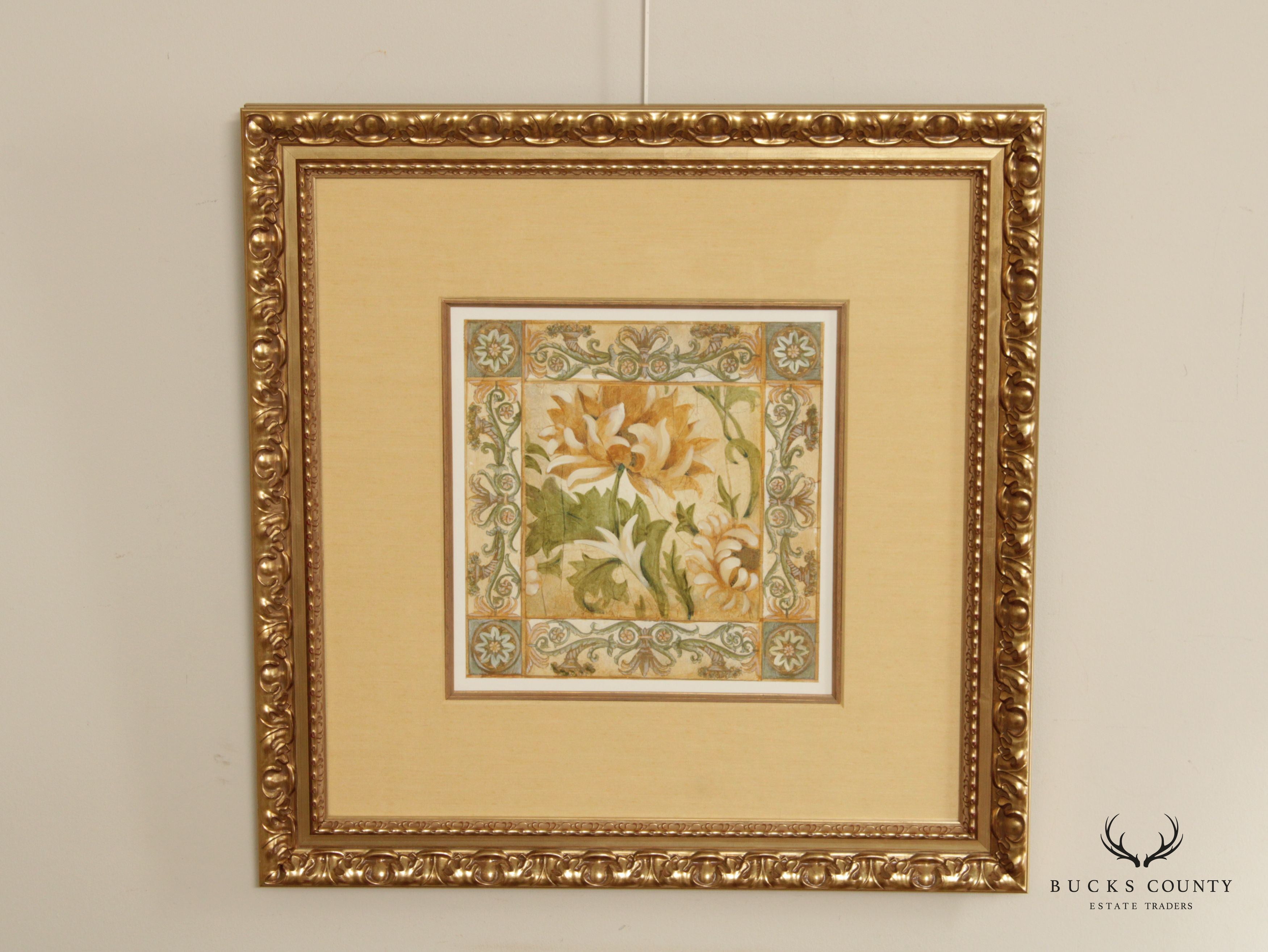 Renaissance Style Floral Architectural Art Print by Elizabeth Jardine