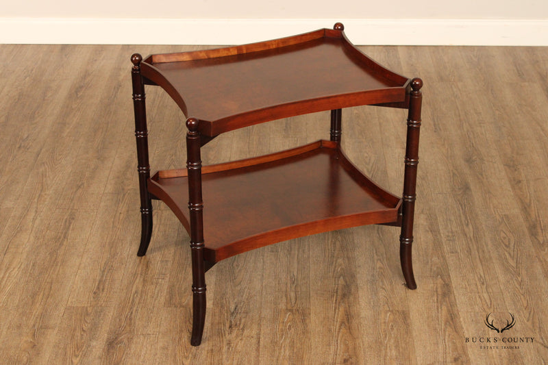 Hekman Furniture Faux Bamboo Two-Tier Side Table