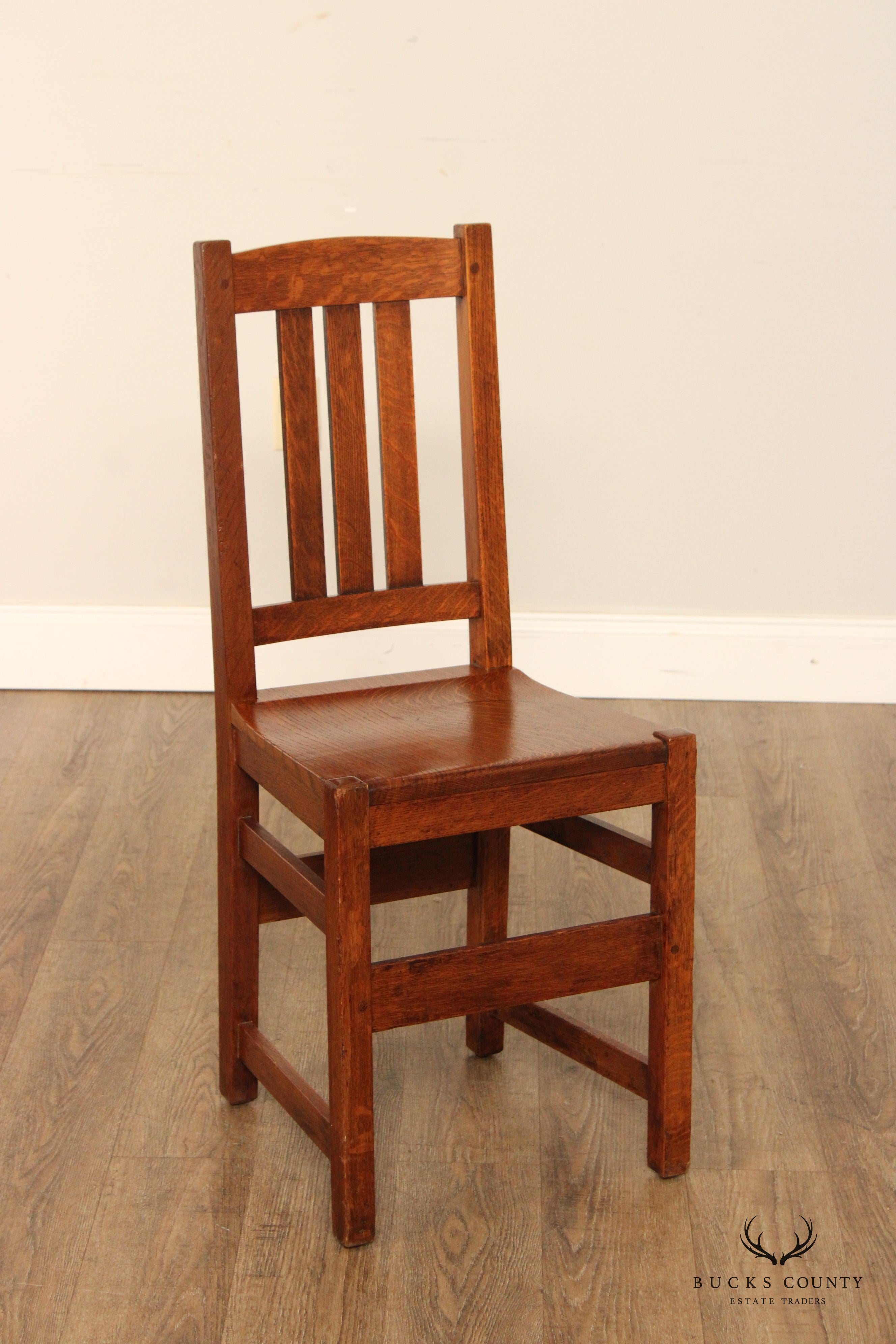 Stickley Associated Cabinetmakers Antique Arts & Craft Mission Oak Side Chair