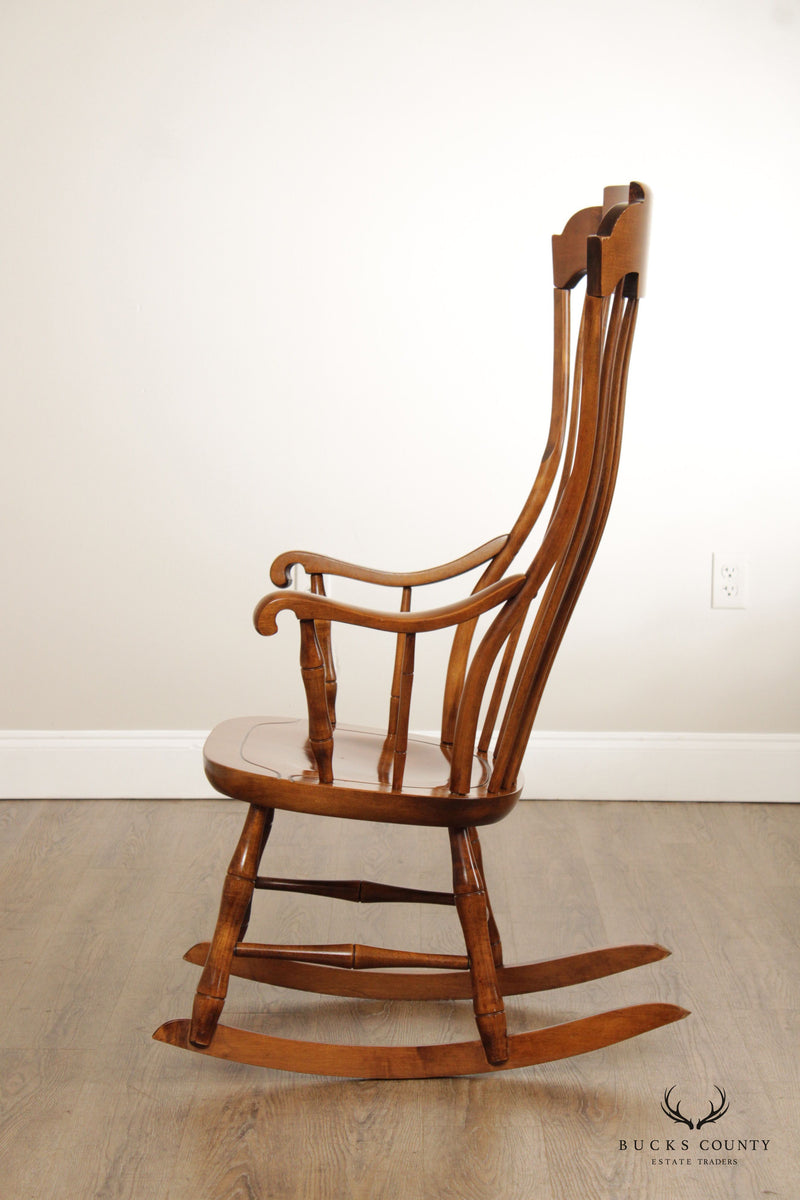 Nichols & Stone Traditional High Back Maple Windsor Rocking Chair