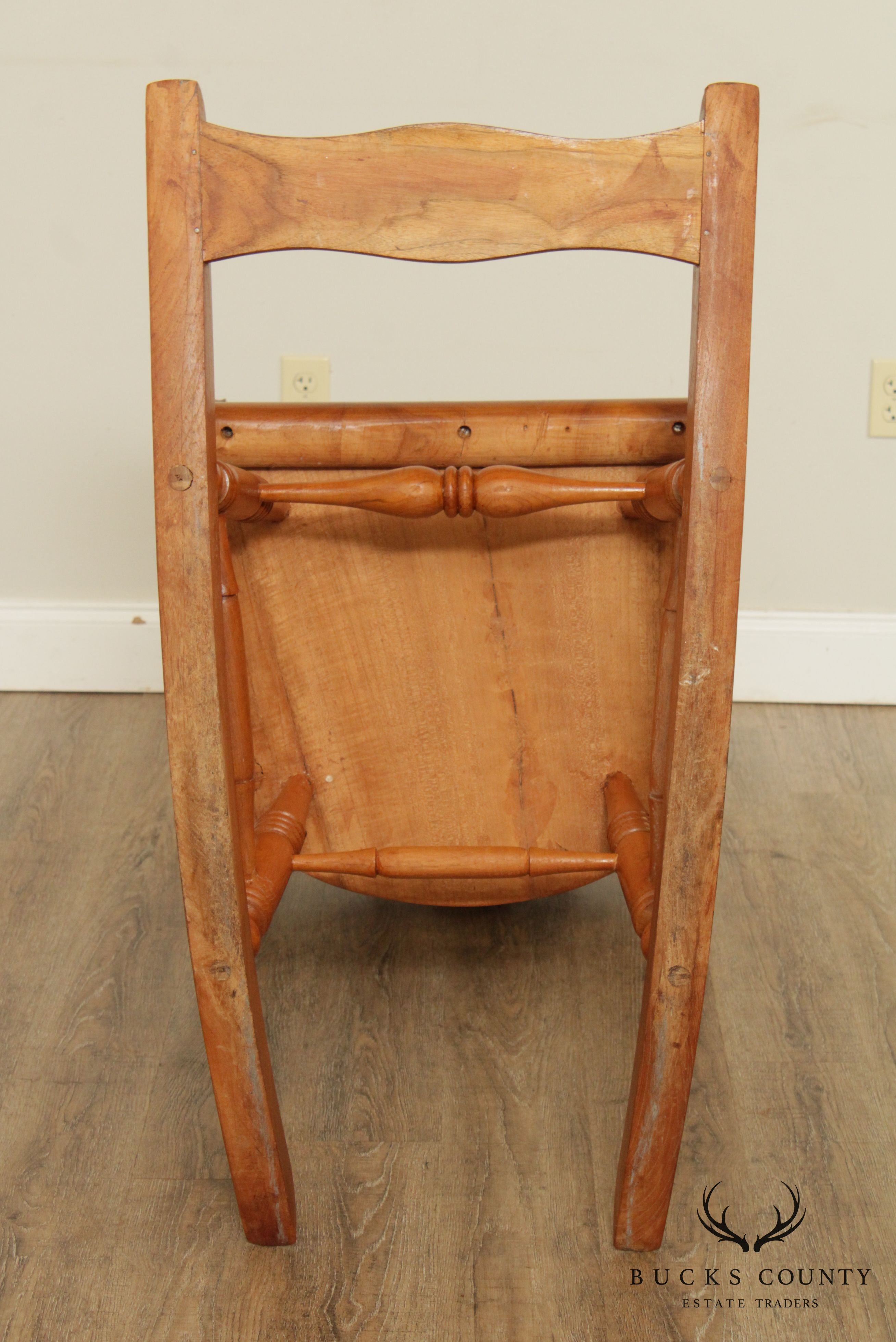 Custom Quality Renaissance Revival Style Carved Rocker