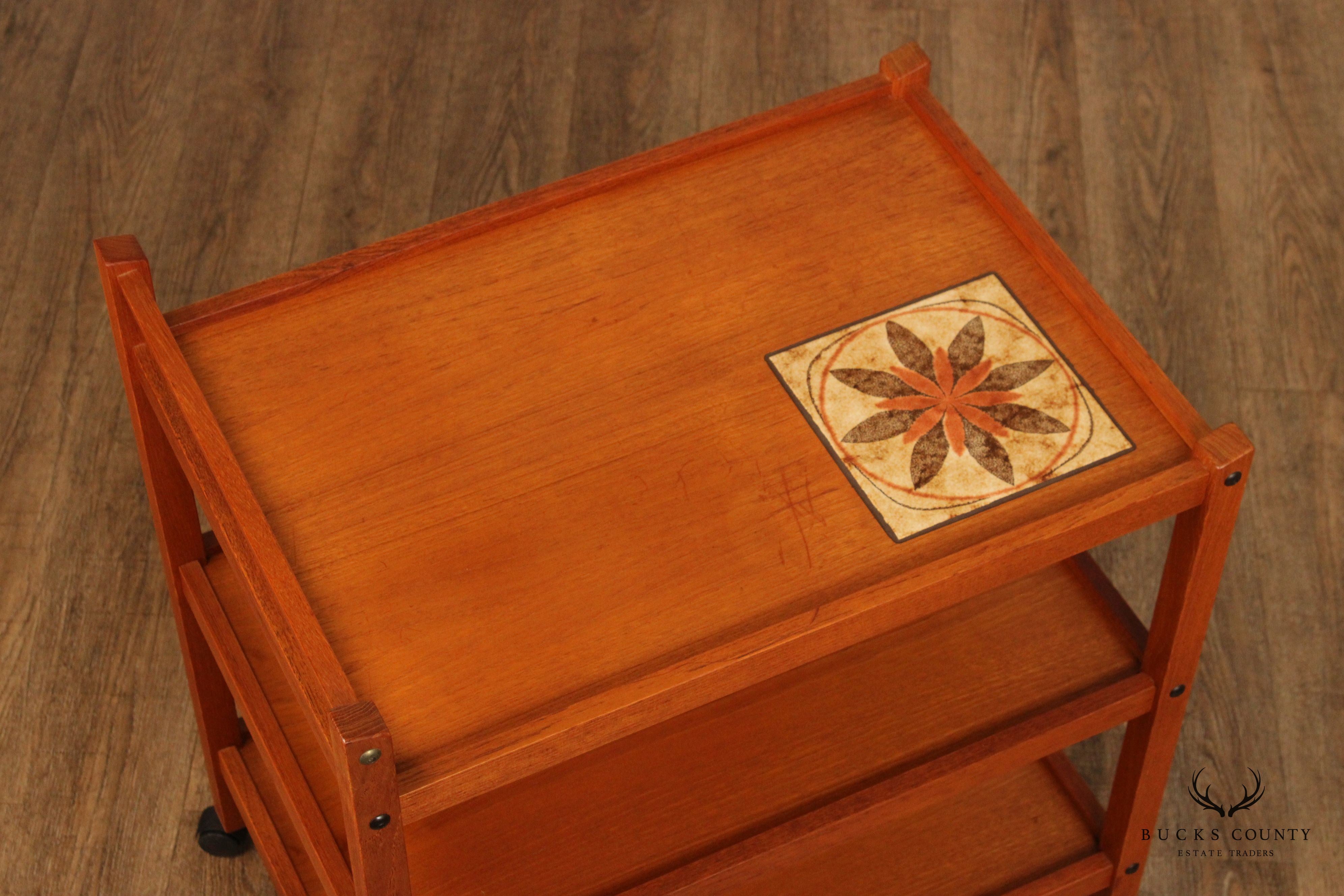 Brdr. Furbo Danish Modern Teak Bar Cart Trolley