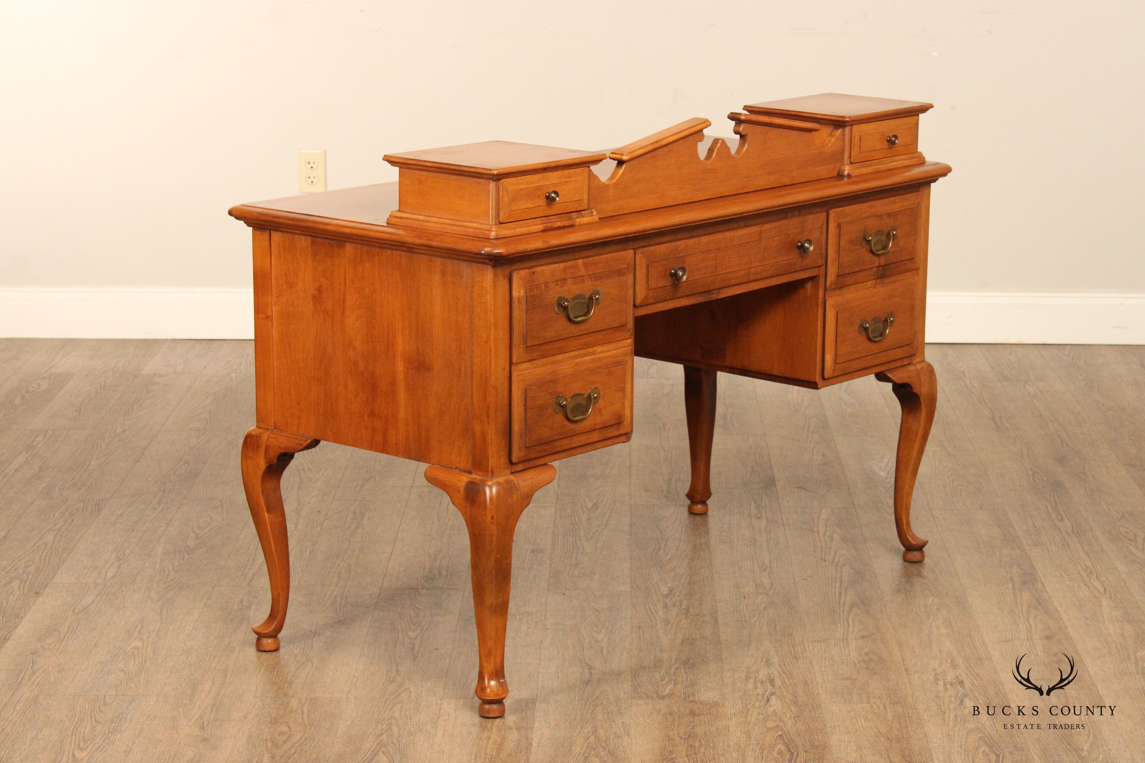 Sprague & Carleton Queen Anne Style Rock Maple Writing Desk