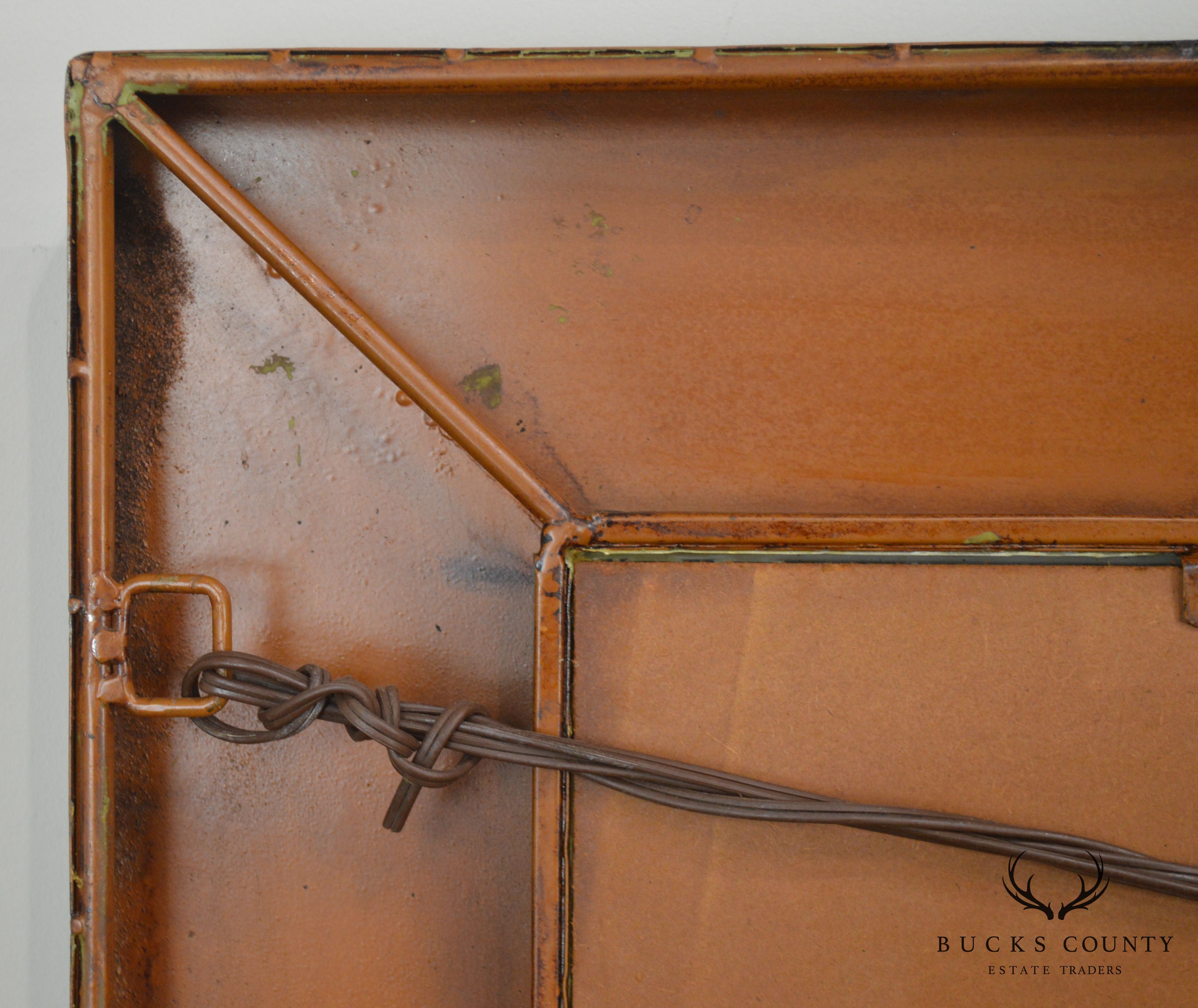 Renaissance Style Pair Iron Frame Mirrors with Lions Heads