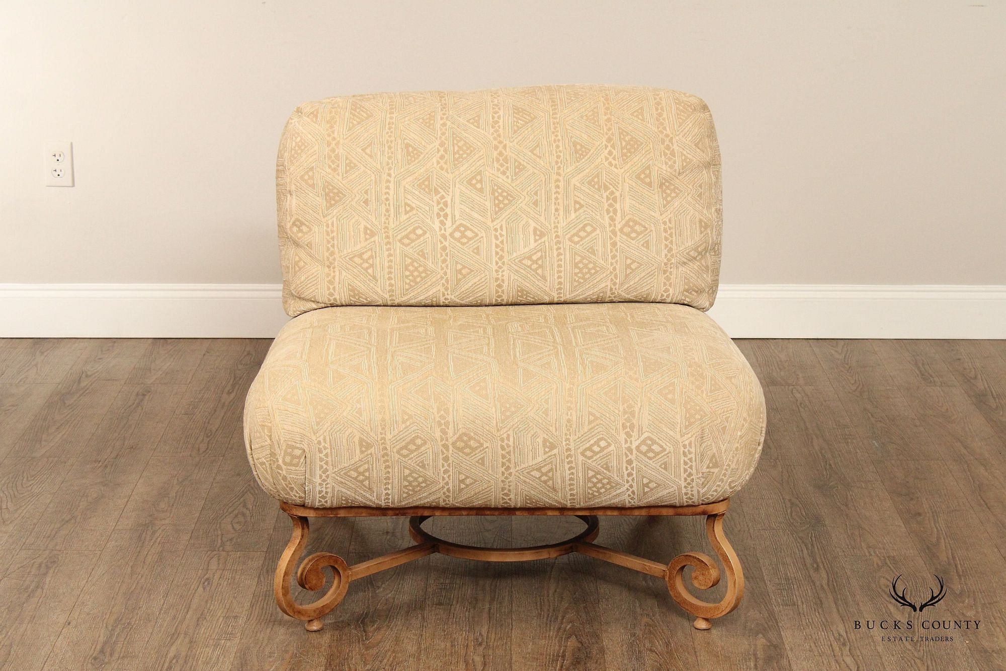 Henredon Hollywood Regency Style Lounge Chair and Ottoman