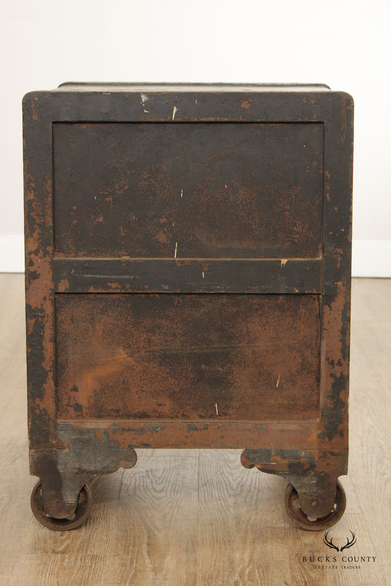 Antique 19th C. Cast Iron Large Safe