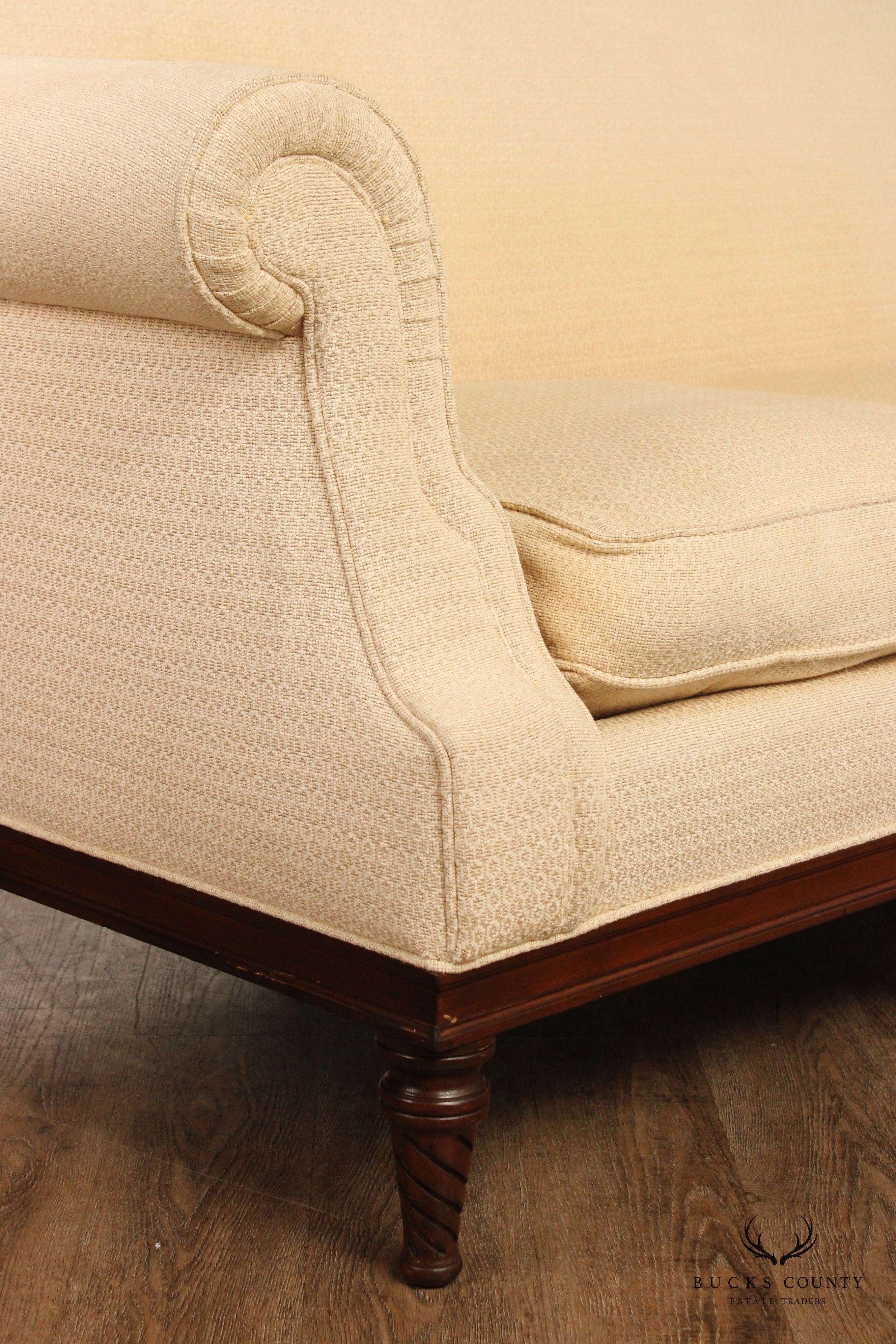 Althorp Living History Custom Upholstered Scroll Arm Sofa