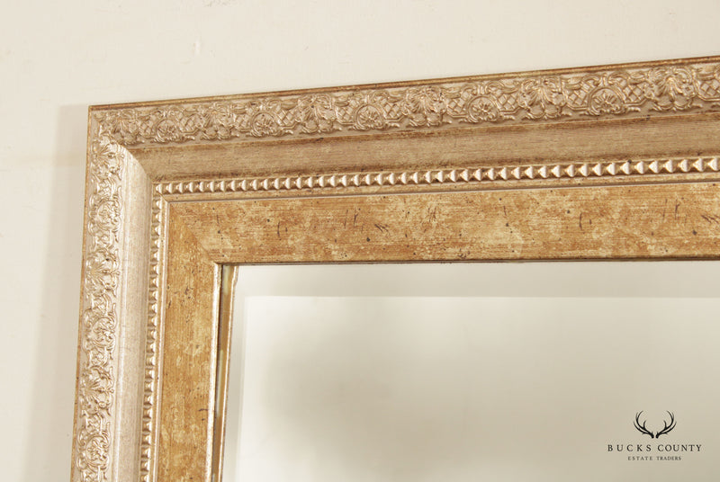 Rectangular Gold Leaf Antiqued Finish Wall Mirror