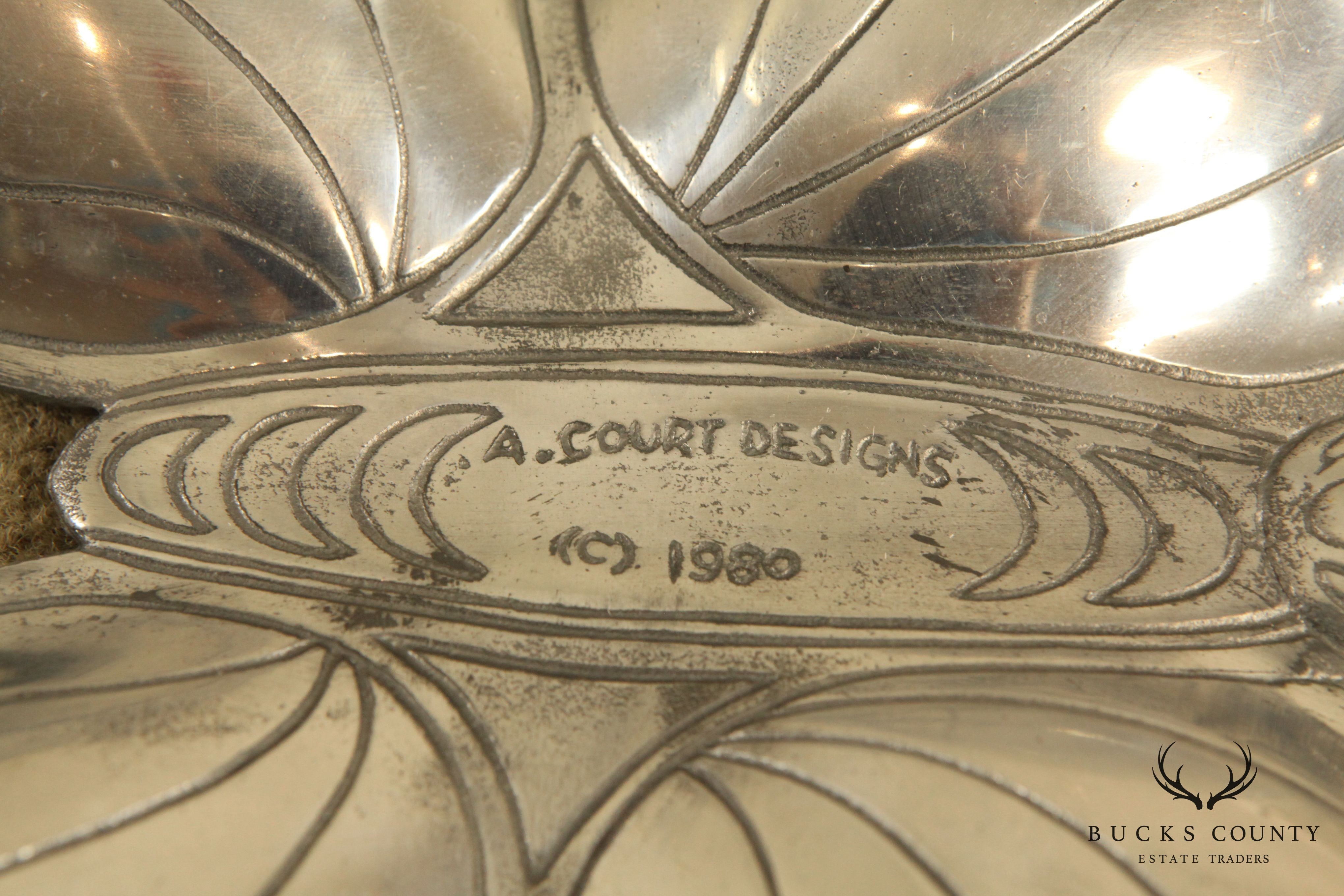 Arthur Court Vintage 1980's Aluminum Serving Tray