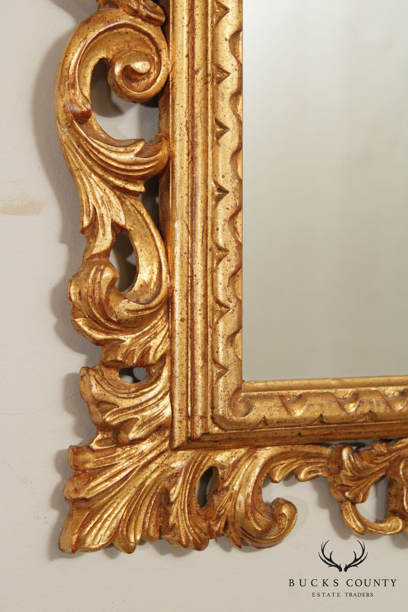Rococo Style Carved Gilt Wood Wall Mirror