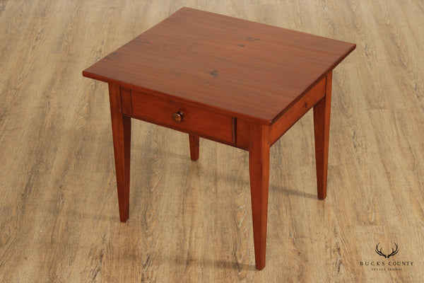 Shaker Style Custom Pine One-Drawer Side Table