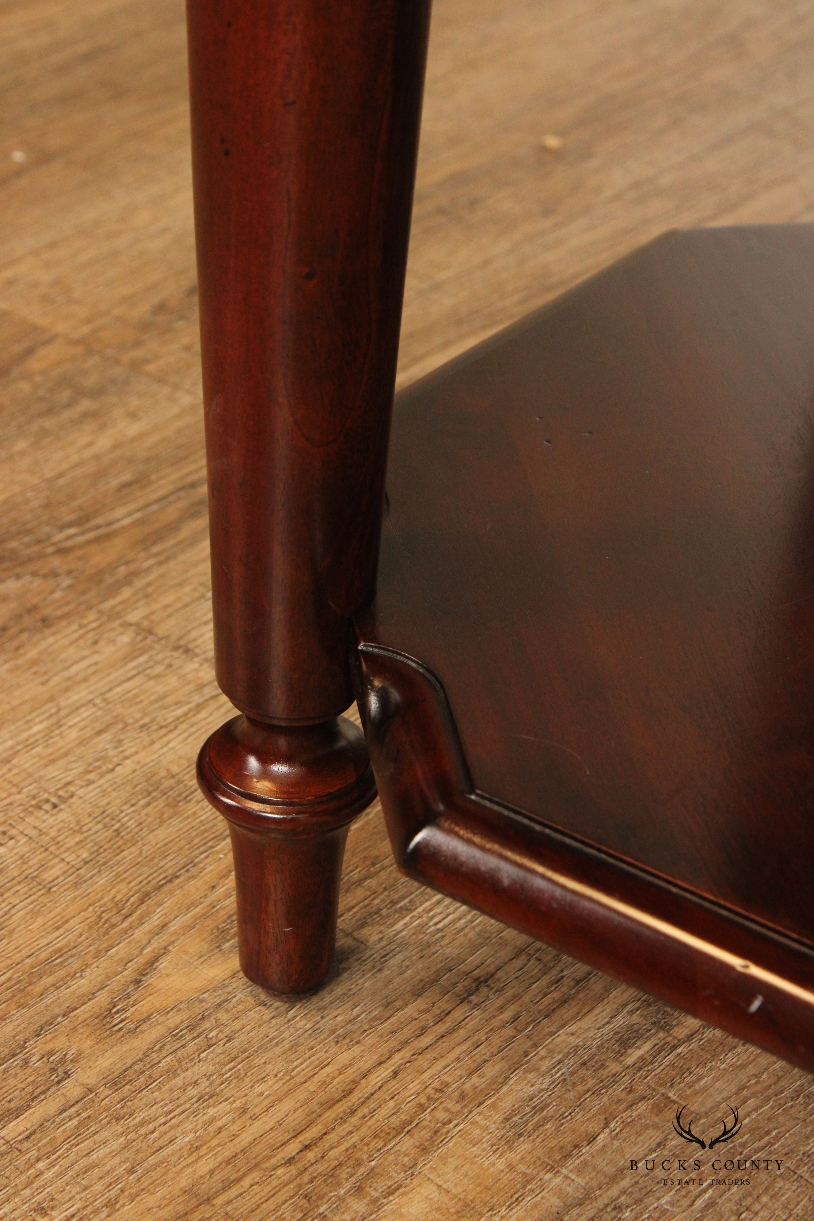 Regency Style Octagonal Two-Tier Mahogany Side Table