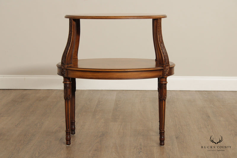HENREDON TWO TIER FRENCH LOUIS XVI STYLE OCCASSIONAL TABLE