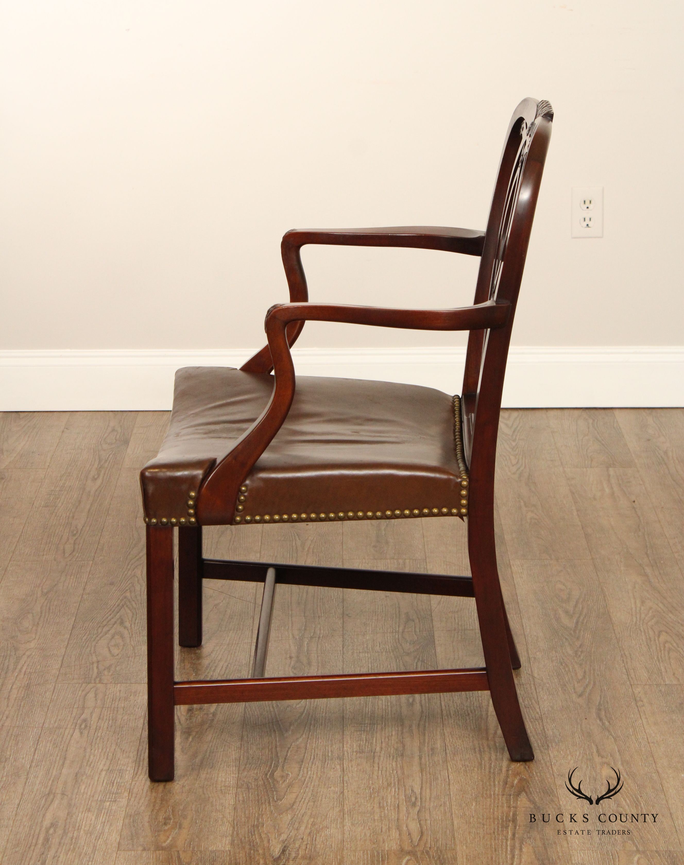 A.H. Davenport Co. Chippendale Style Custom Mahogany Armchair