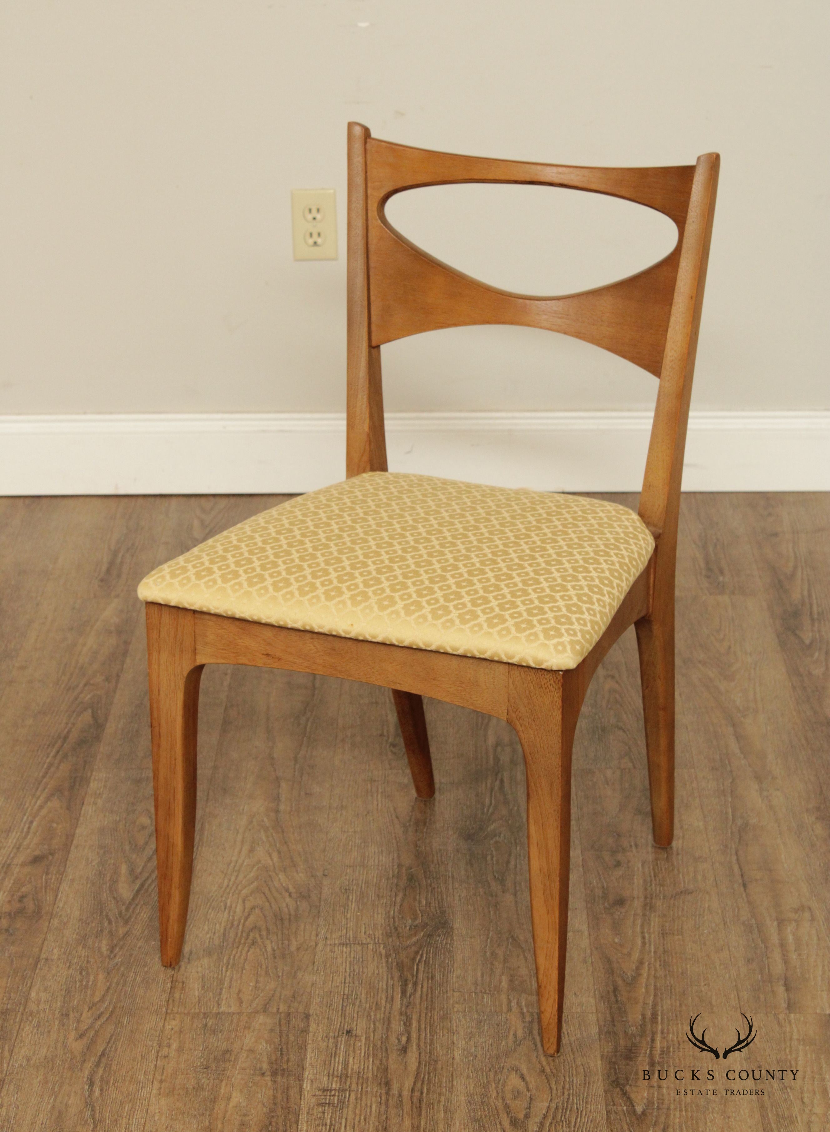 John Van Koert For Drexel Profile Mid Century Modern Set Four Dining Chairs