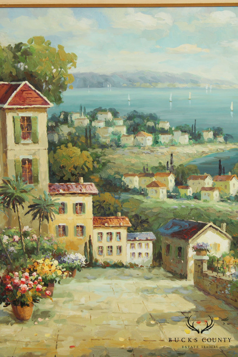 Mediterranean Coast Original Painting Signed 'Guntner'