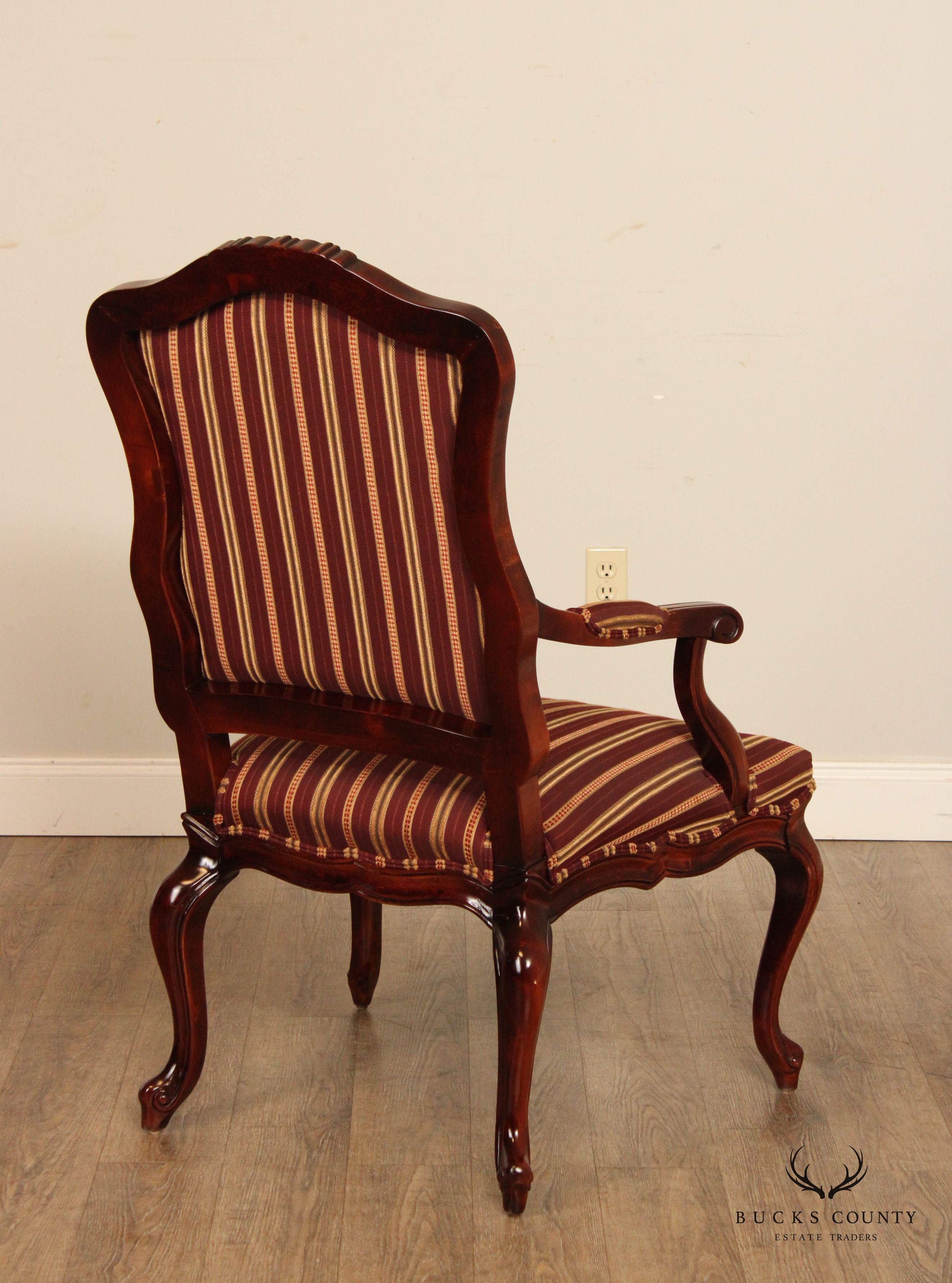 Fairfield French Louis XV Style Pair Fauteuil Armchairs