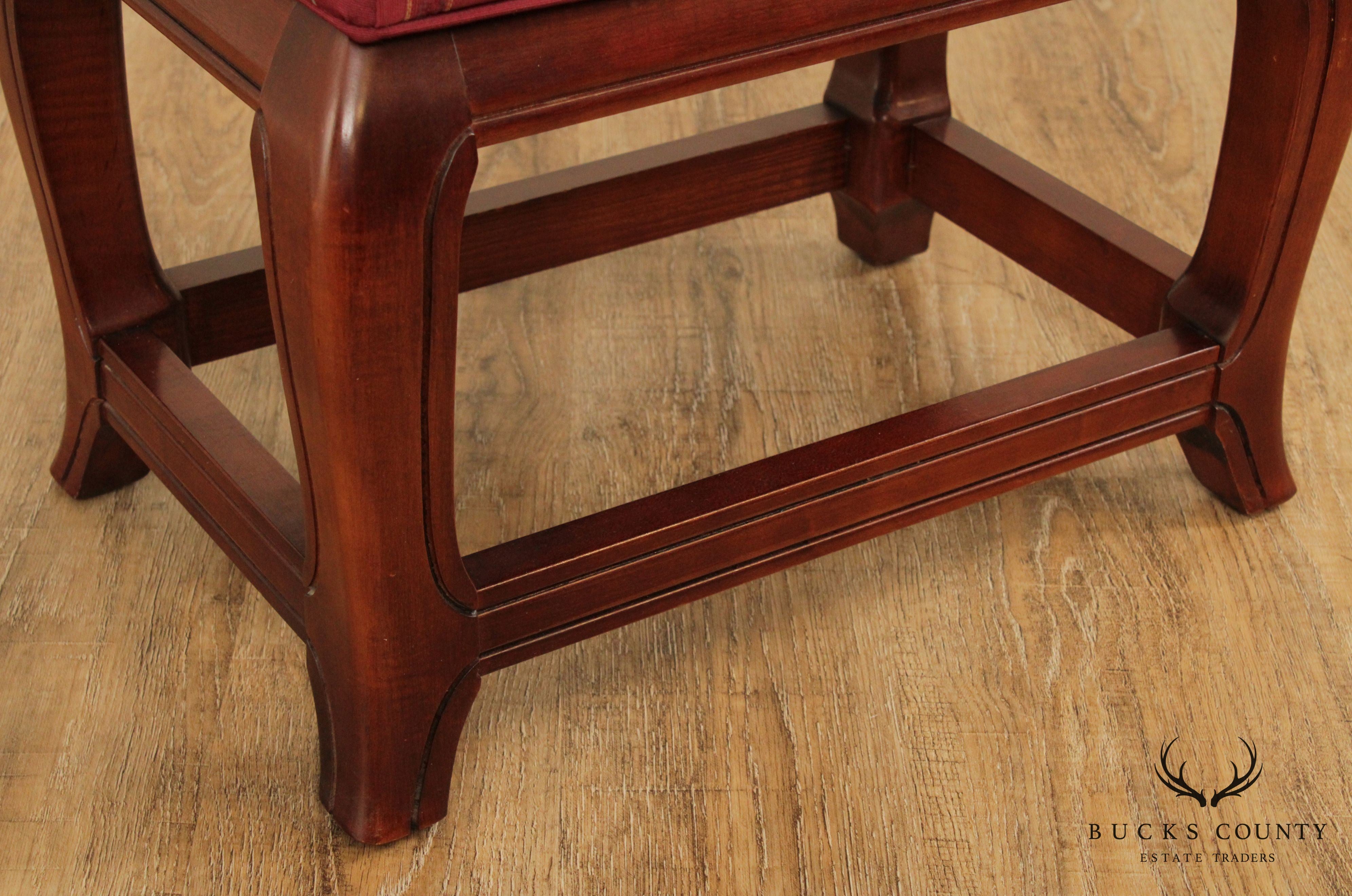 Vintage Pair Asian Influenced Cherry Stools