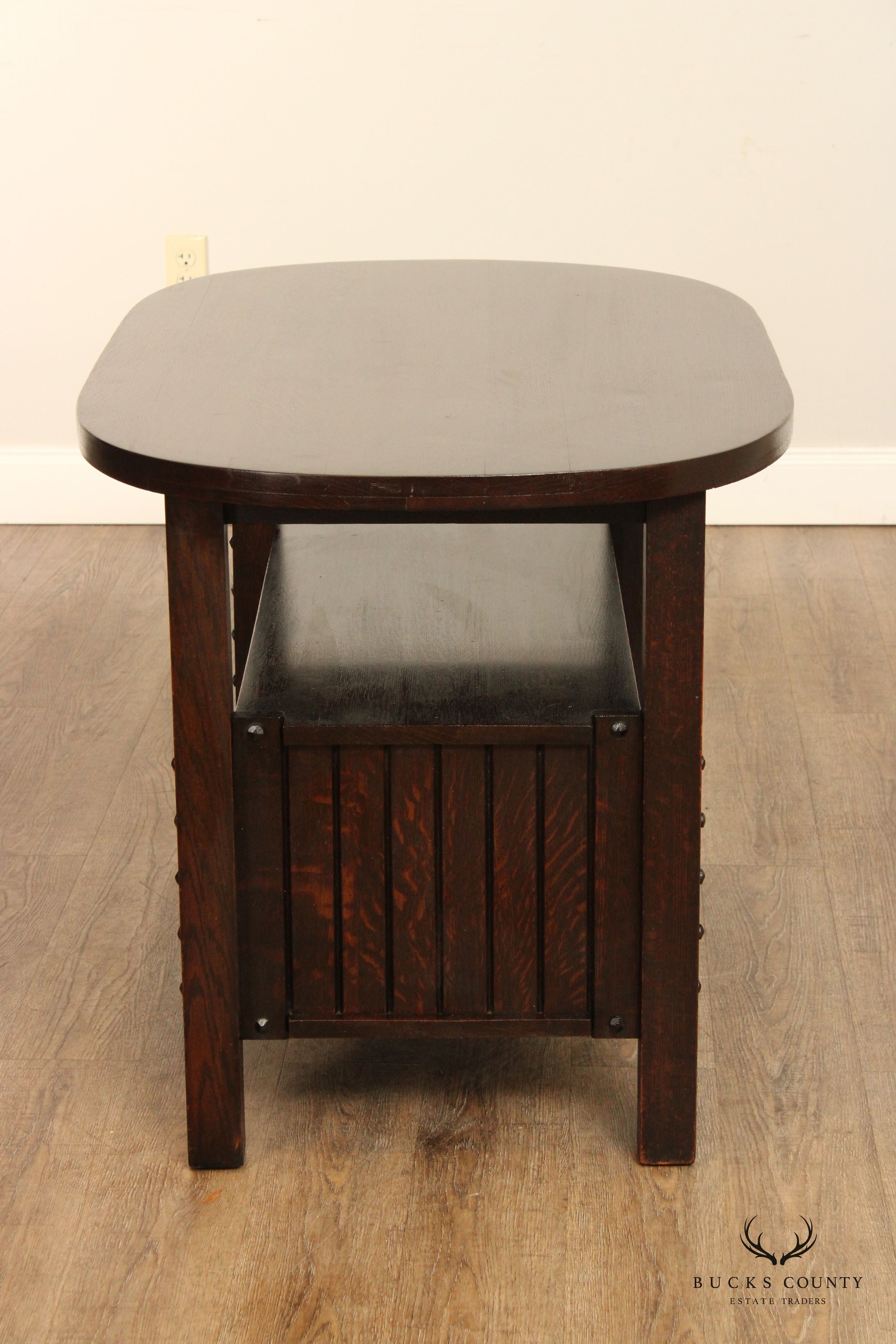 Michigan Chair Company Antique Mission Oak Library Table