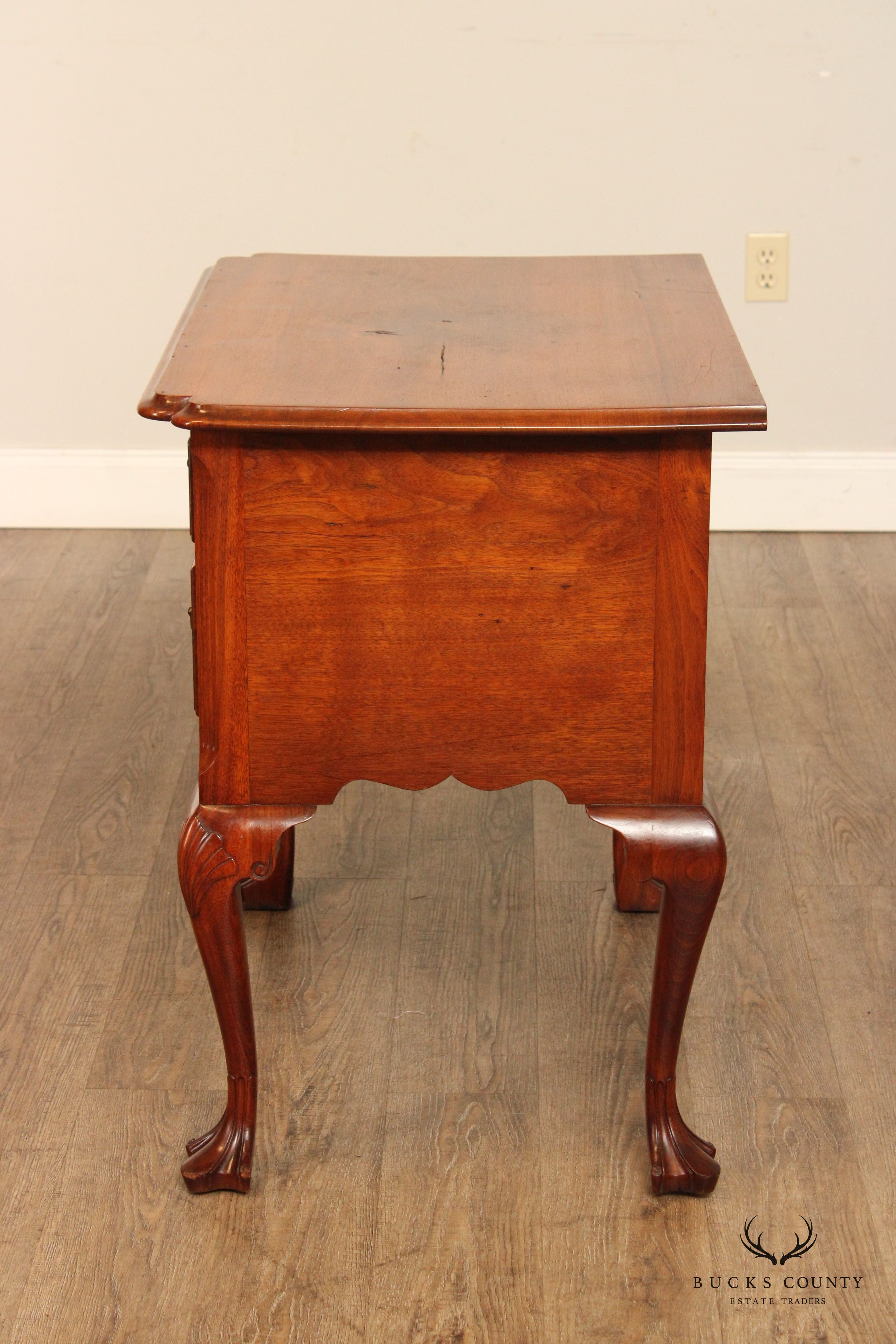 Antique American Queen Anne Carved Walnut Lowboy