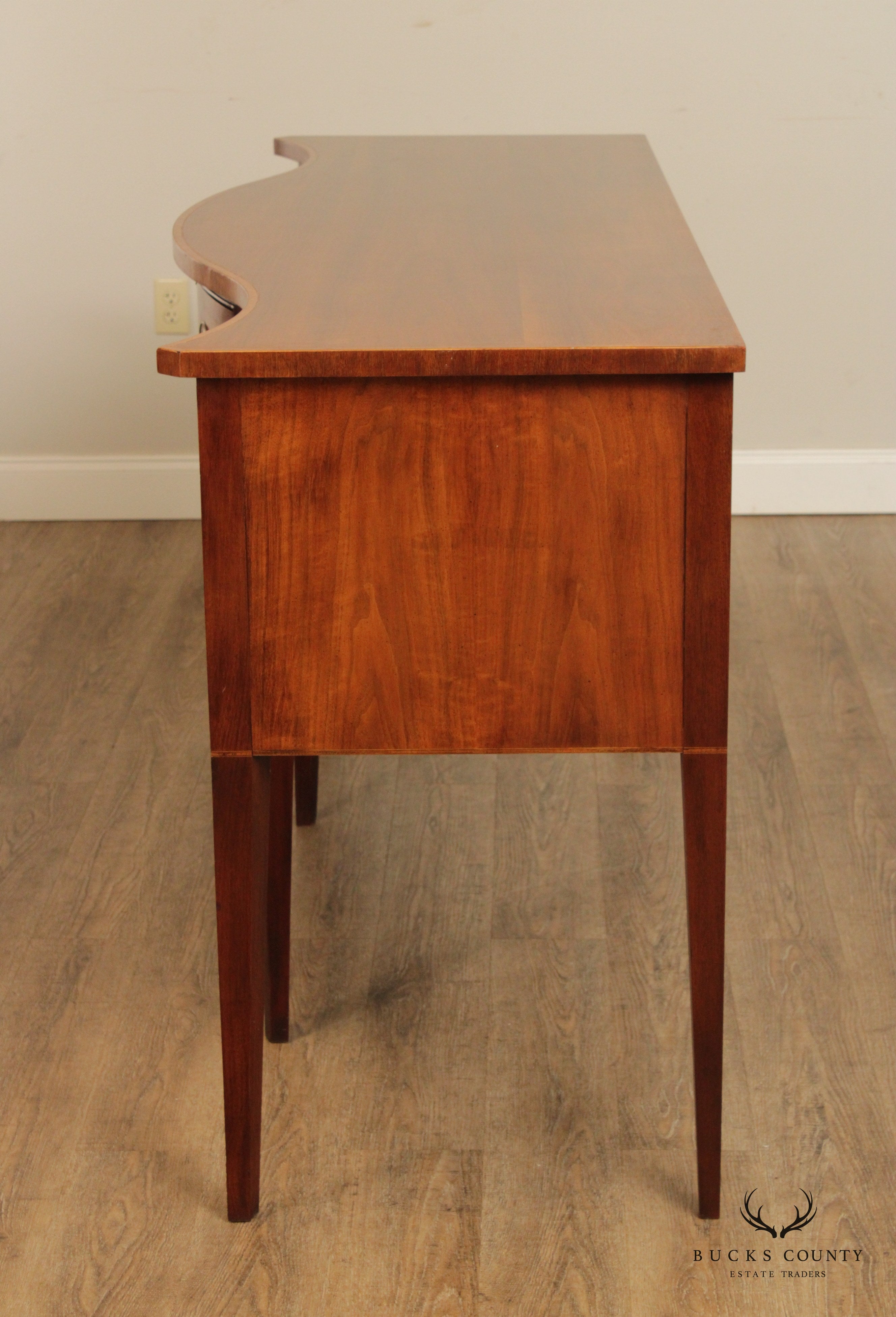 Hepplewhite Style Walnut Serpentine Sideboard by White Furniture